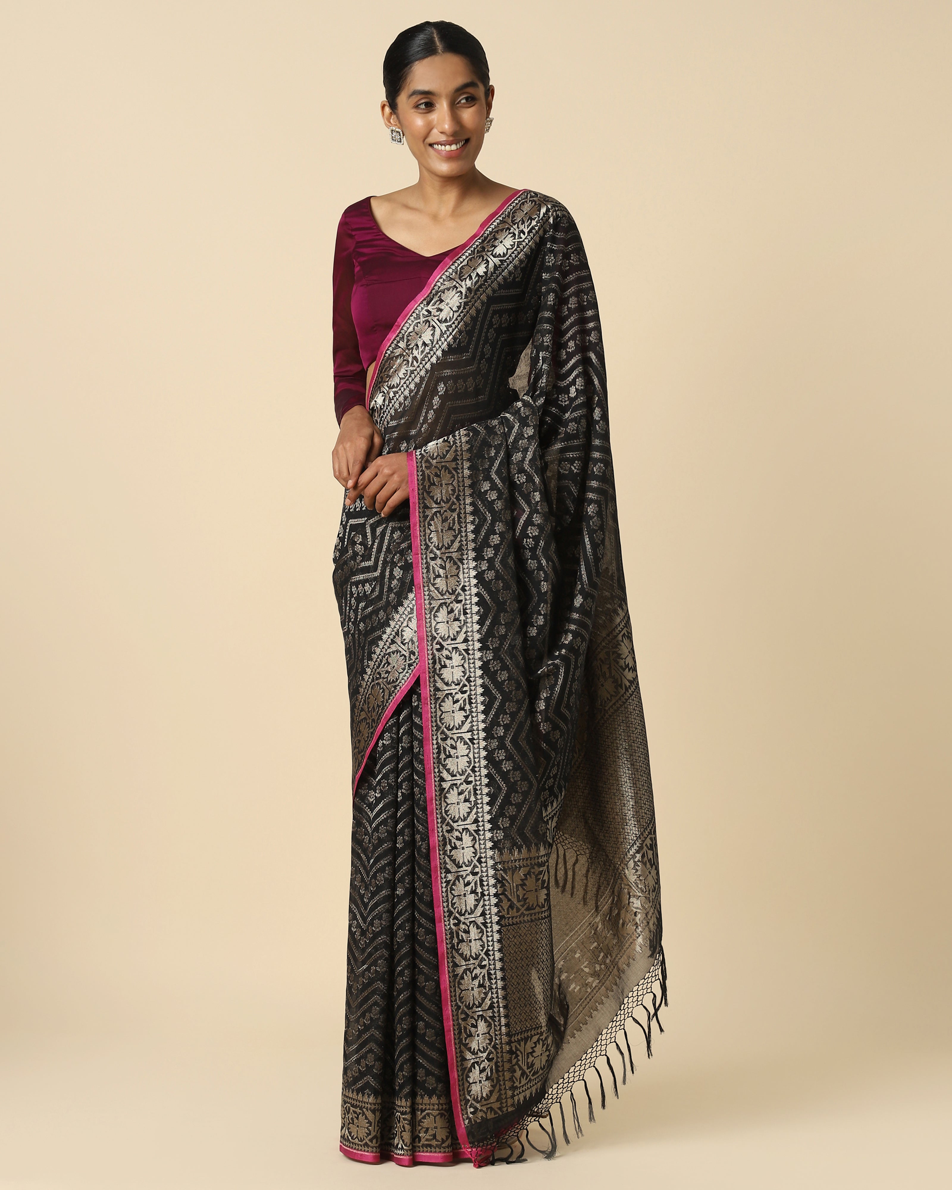 Bina Banarasi Cutwork Cotton Saree