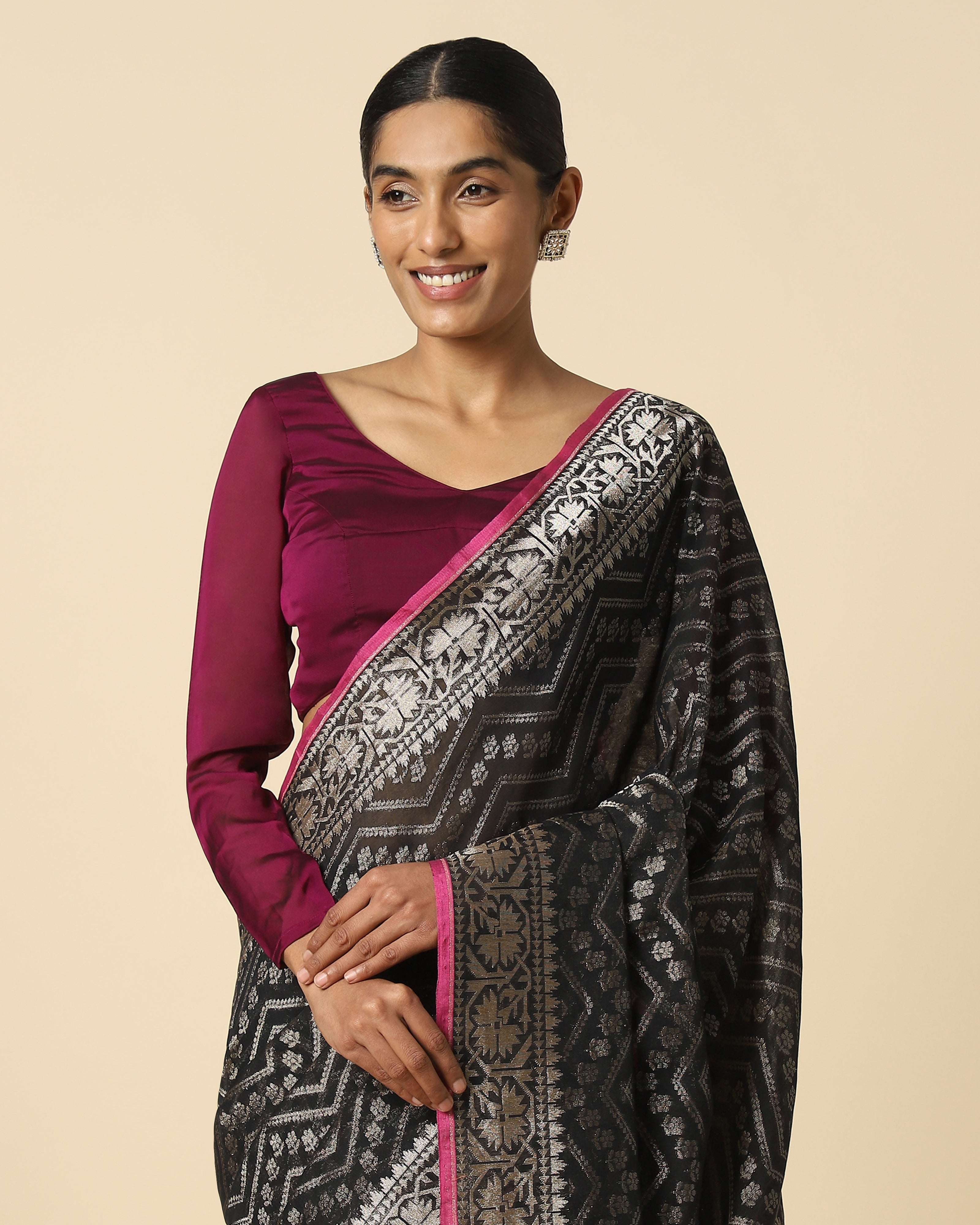 Bina Banarasi Cutwork Cotton Saree