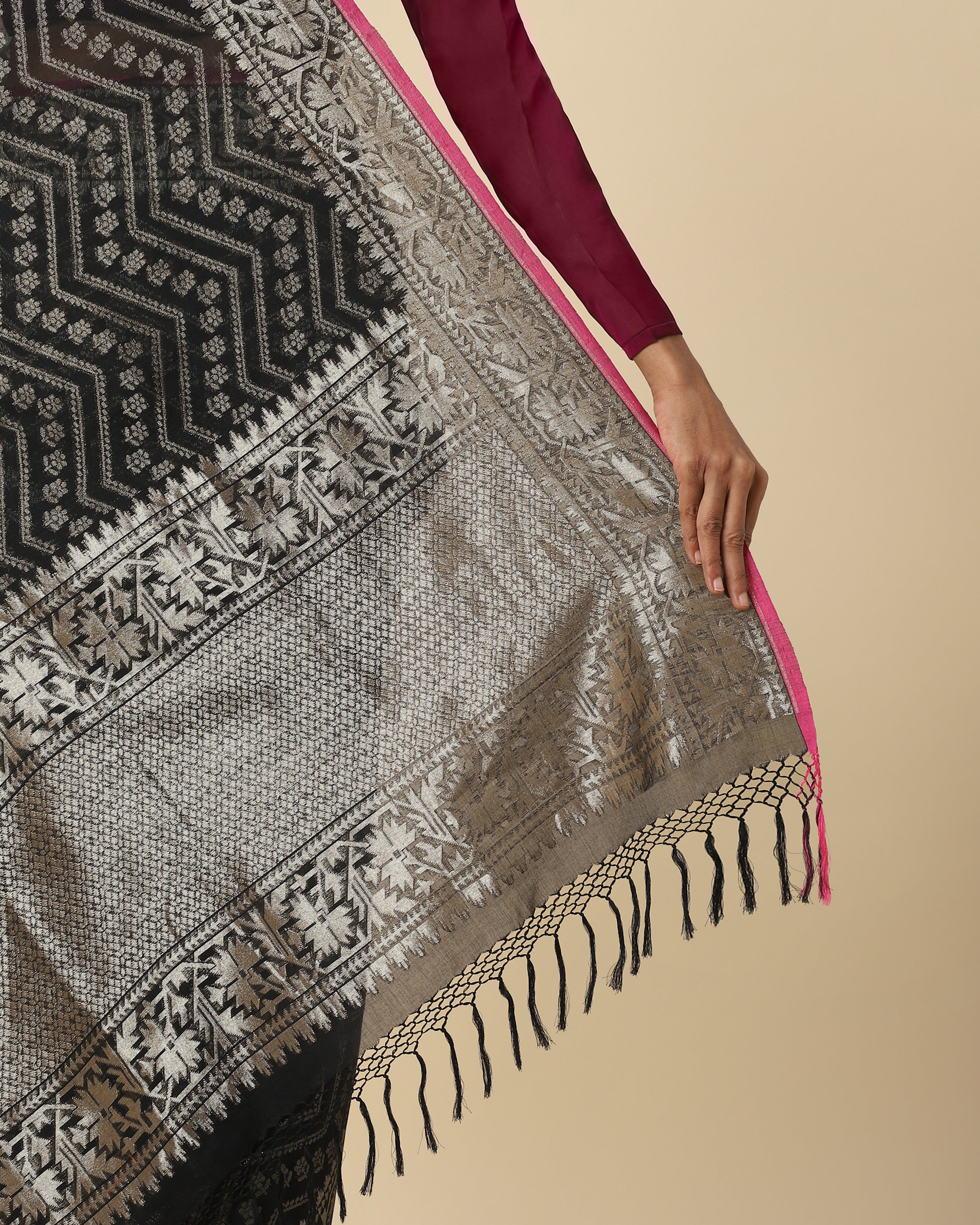 Bina Banarasi Cutwork Cotton Saree