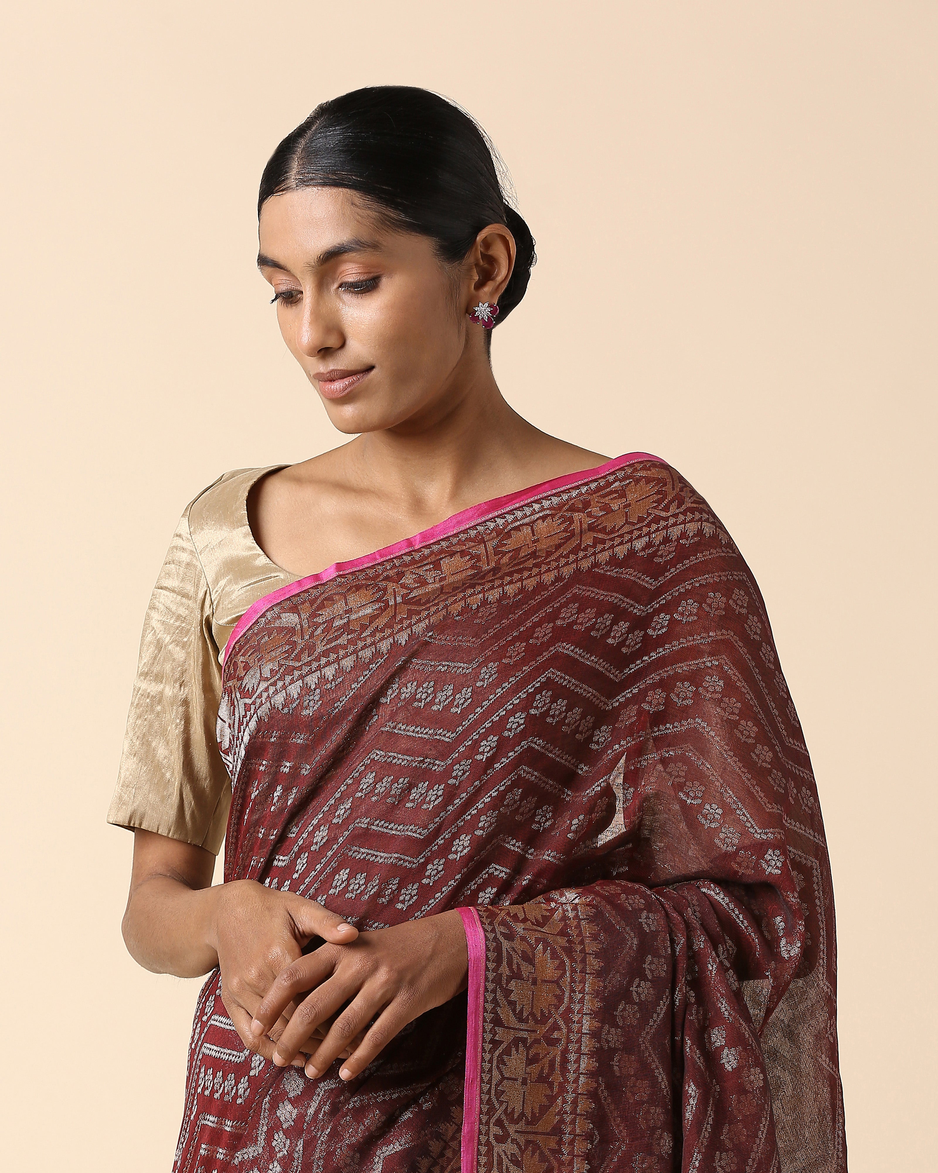 Bina Banarasi Cutwork Cotton Saree