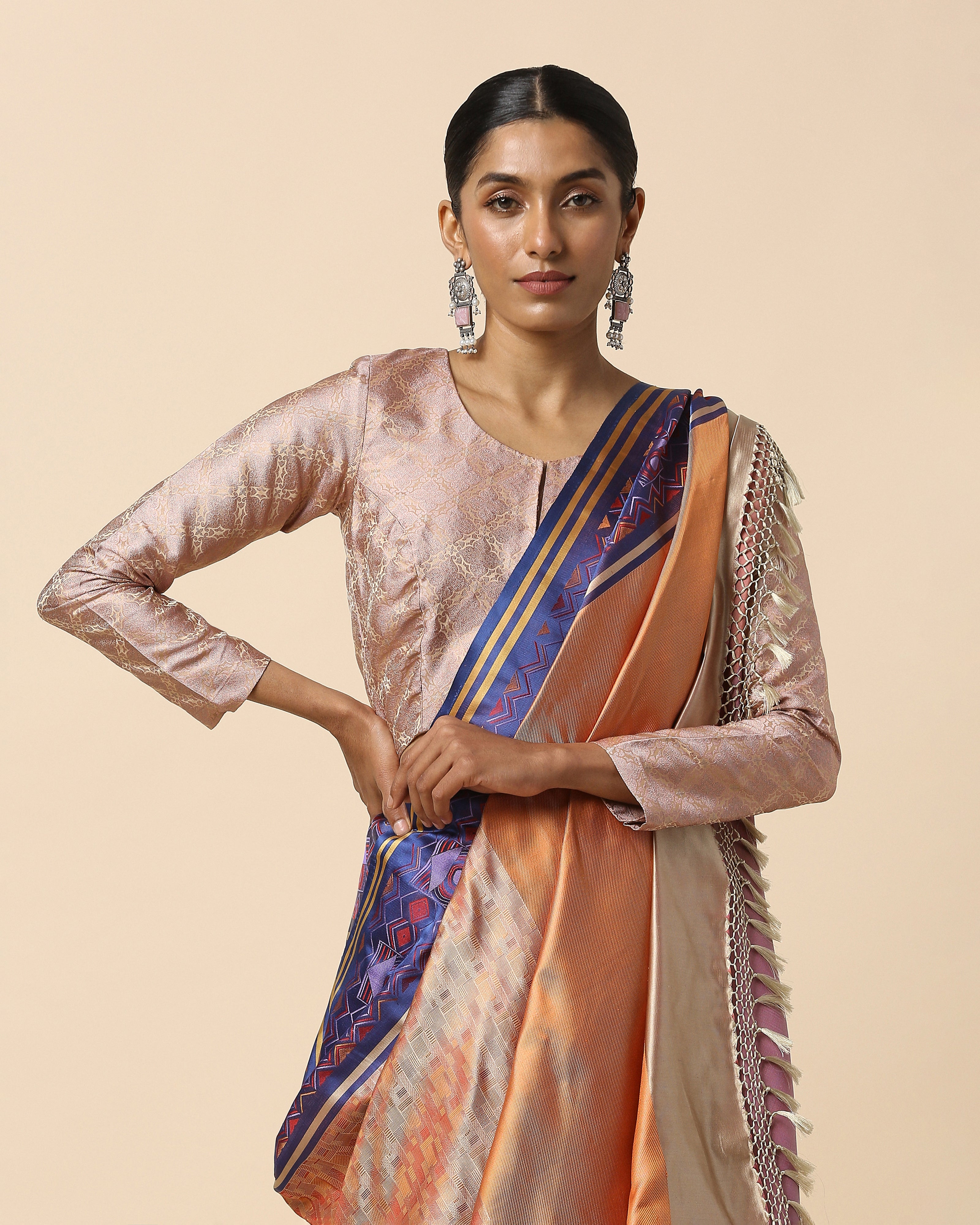 Soza Banarasi Tanchoi Silk Saree