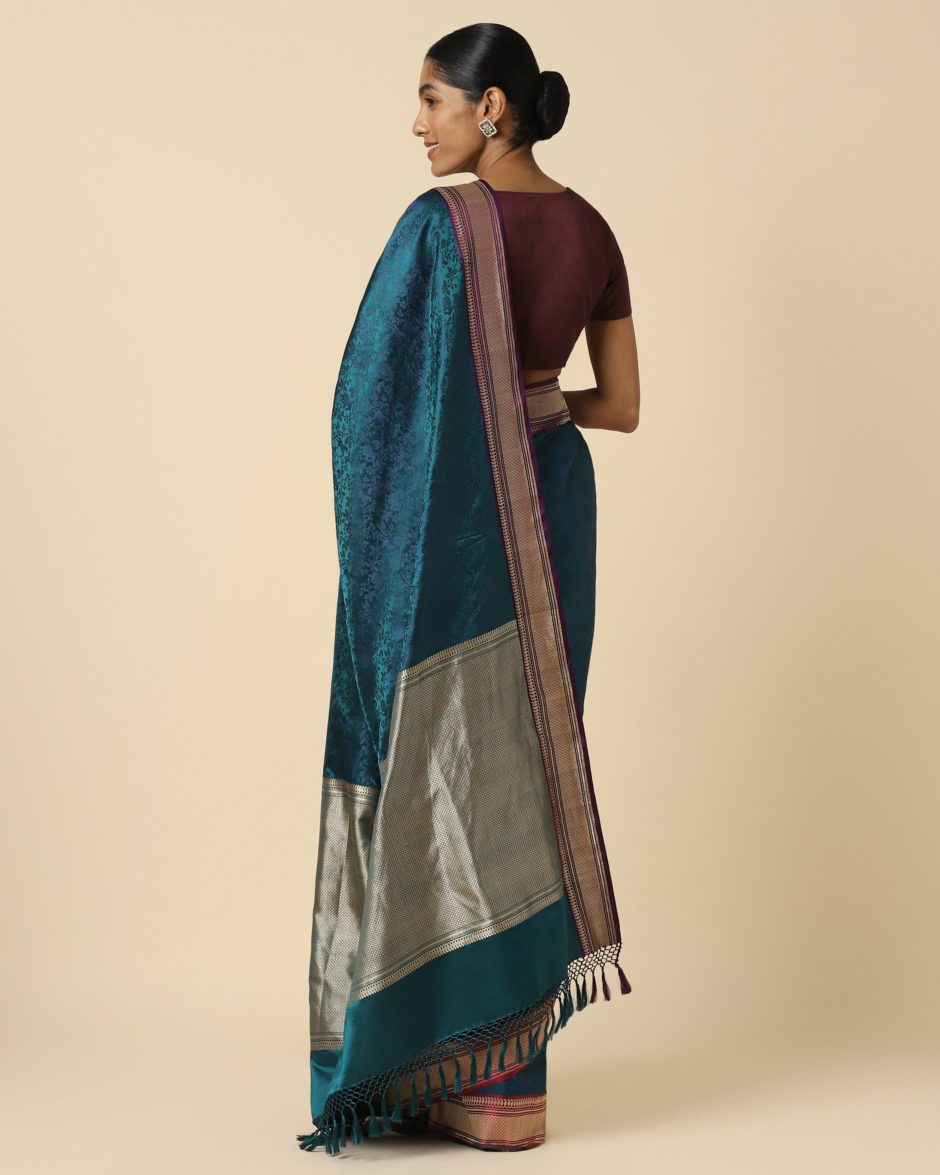 Haaniya Banarasi Tanchoi Silk Saree