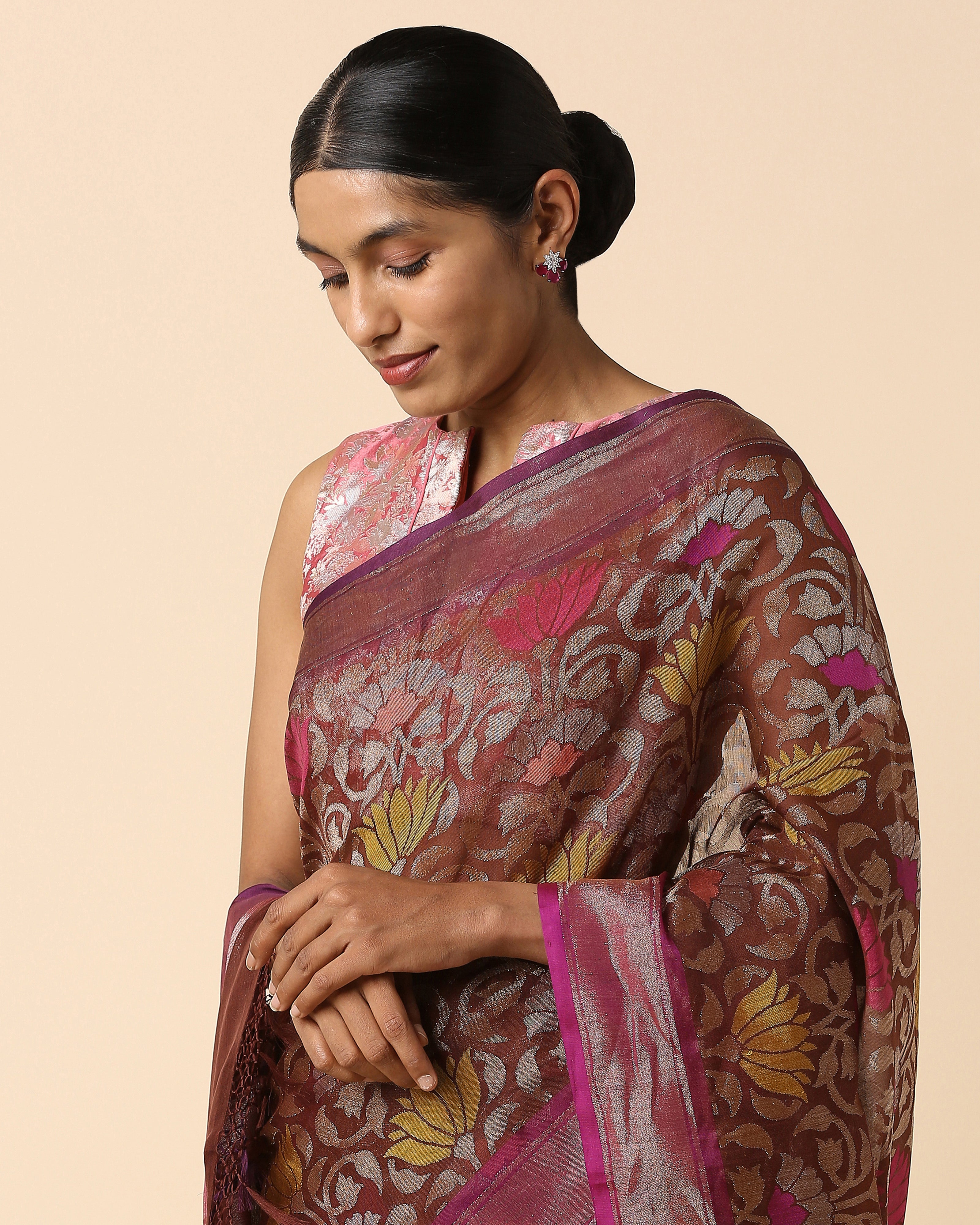 Noor Banarasi Jamdani Silk Cotton Saree