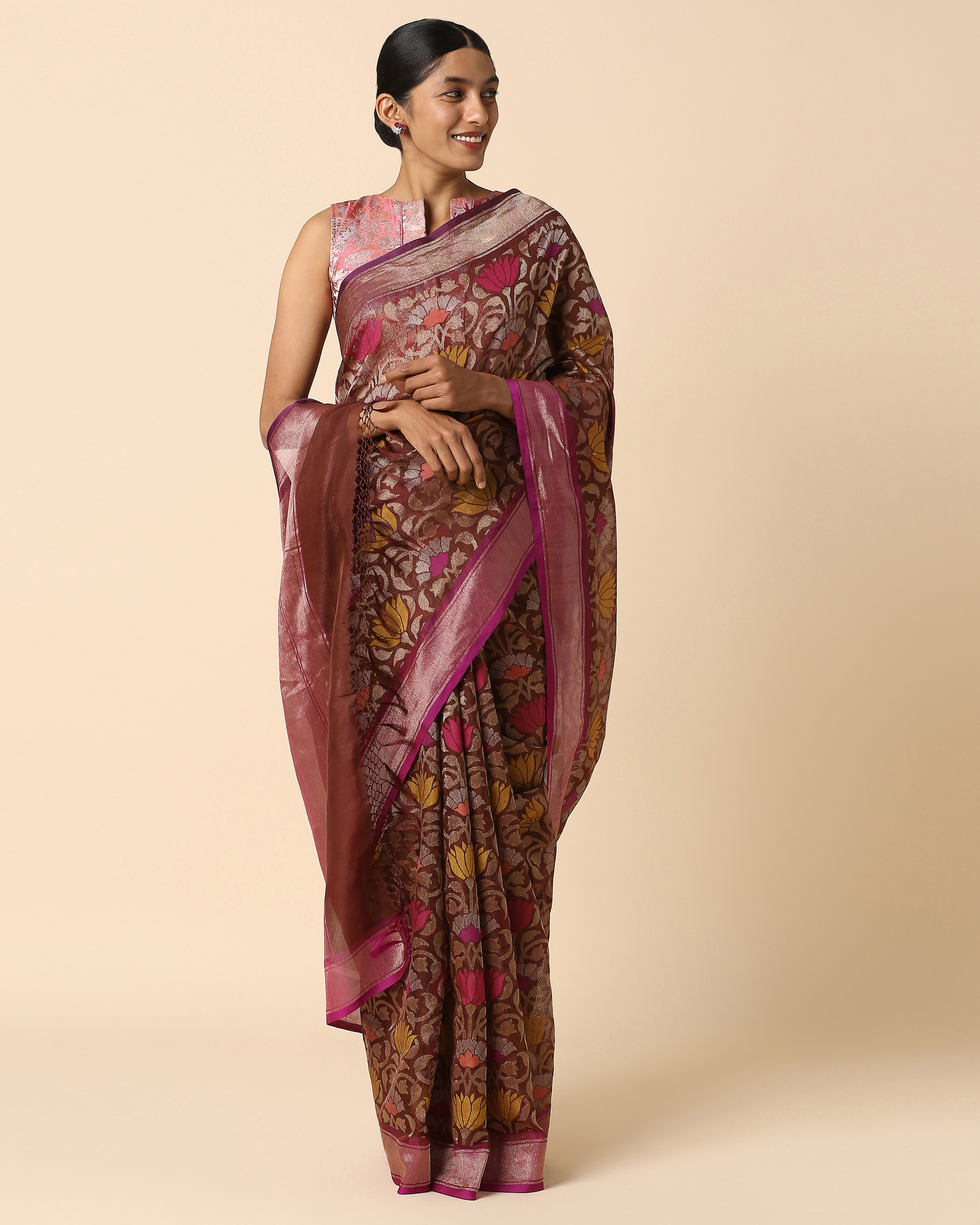 Noor Banarasi Jamdani Silk Cotton Saree