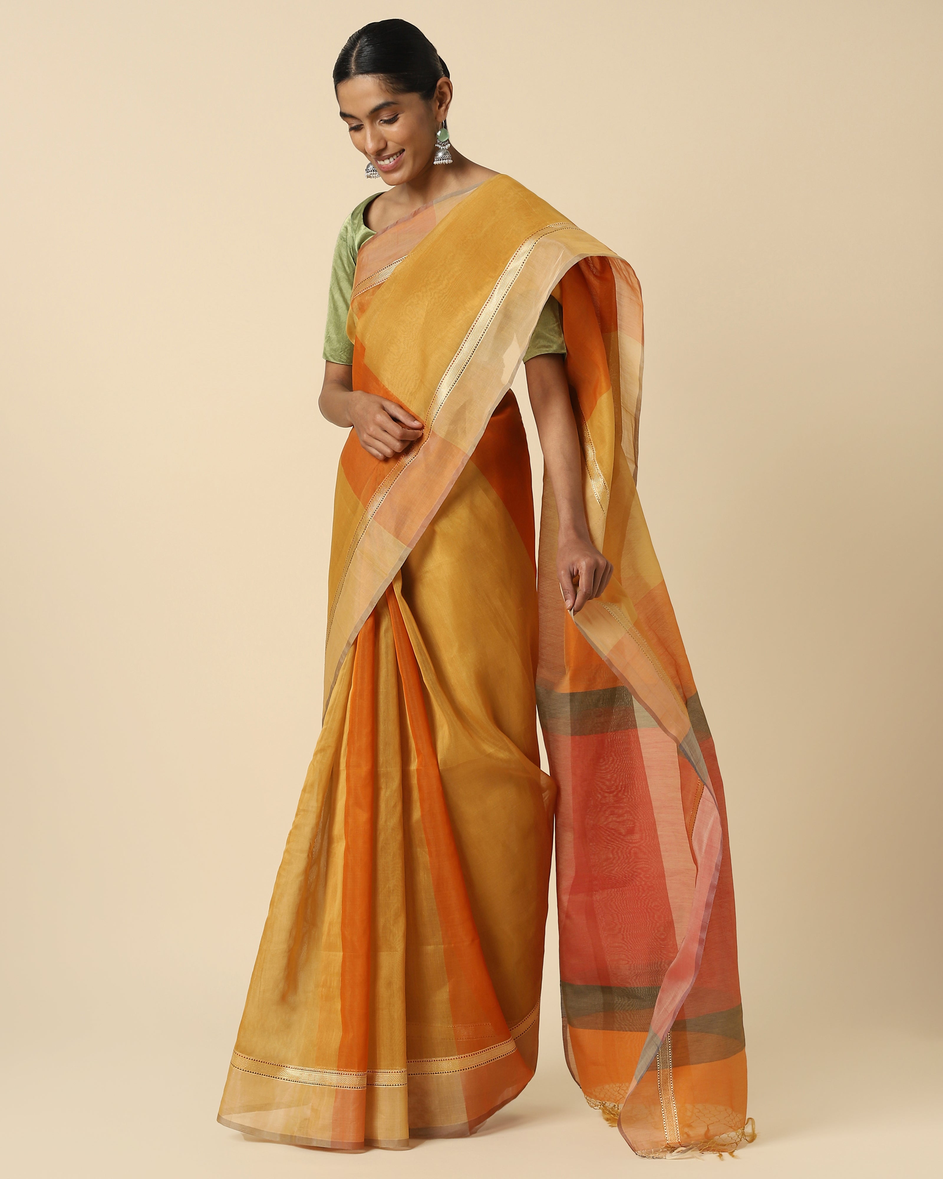 Romilly Banarasi Kadwa Silk Cotton Saree