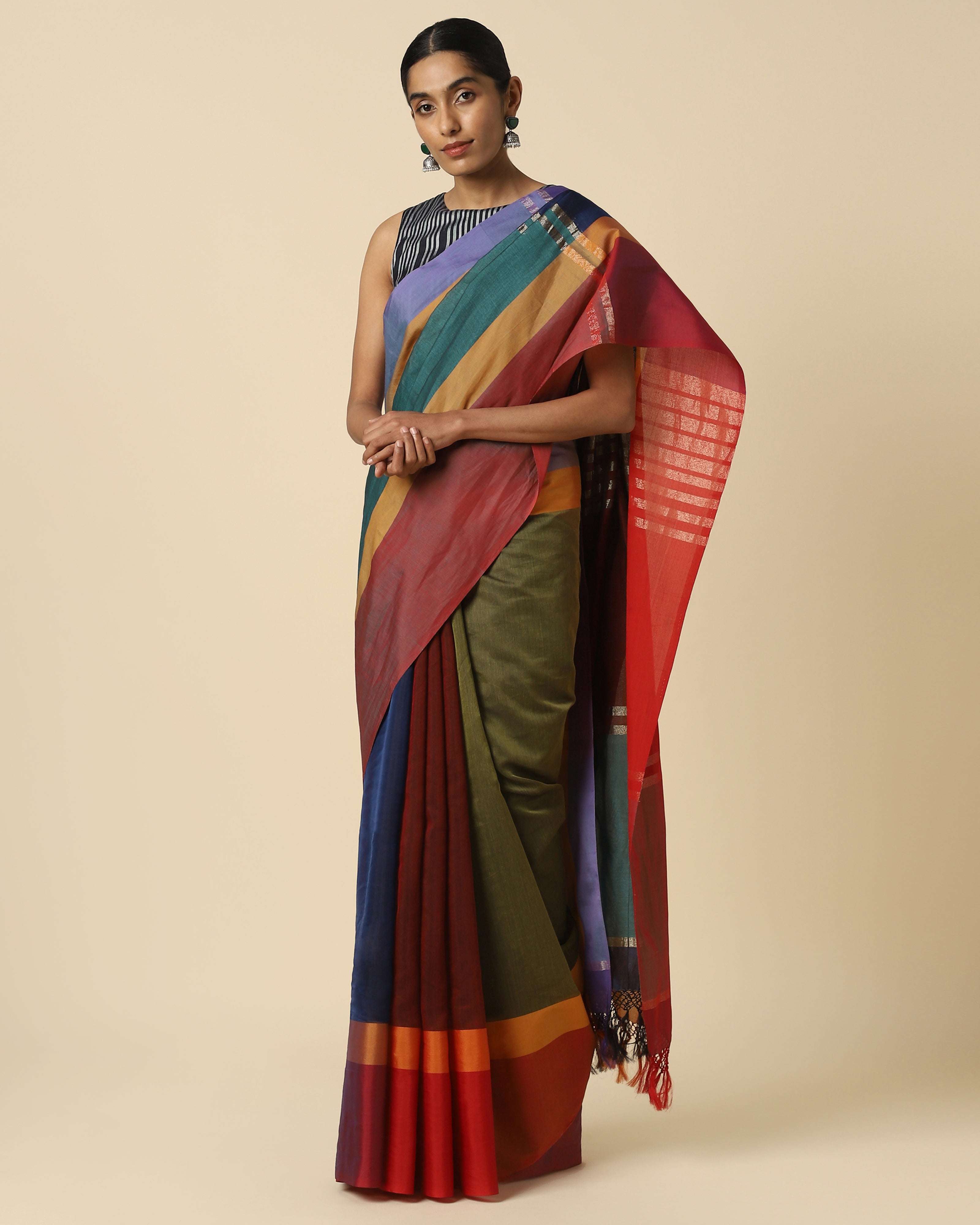 Nadine Banarasi Fekwa Silk Cotton Saree
