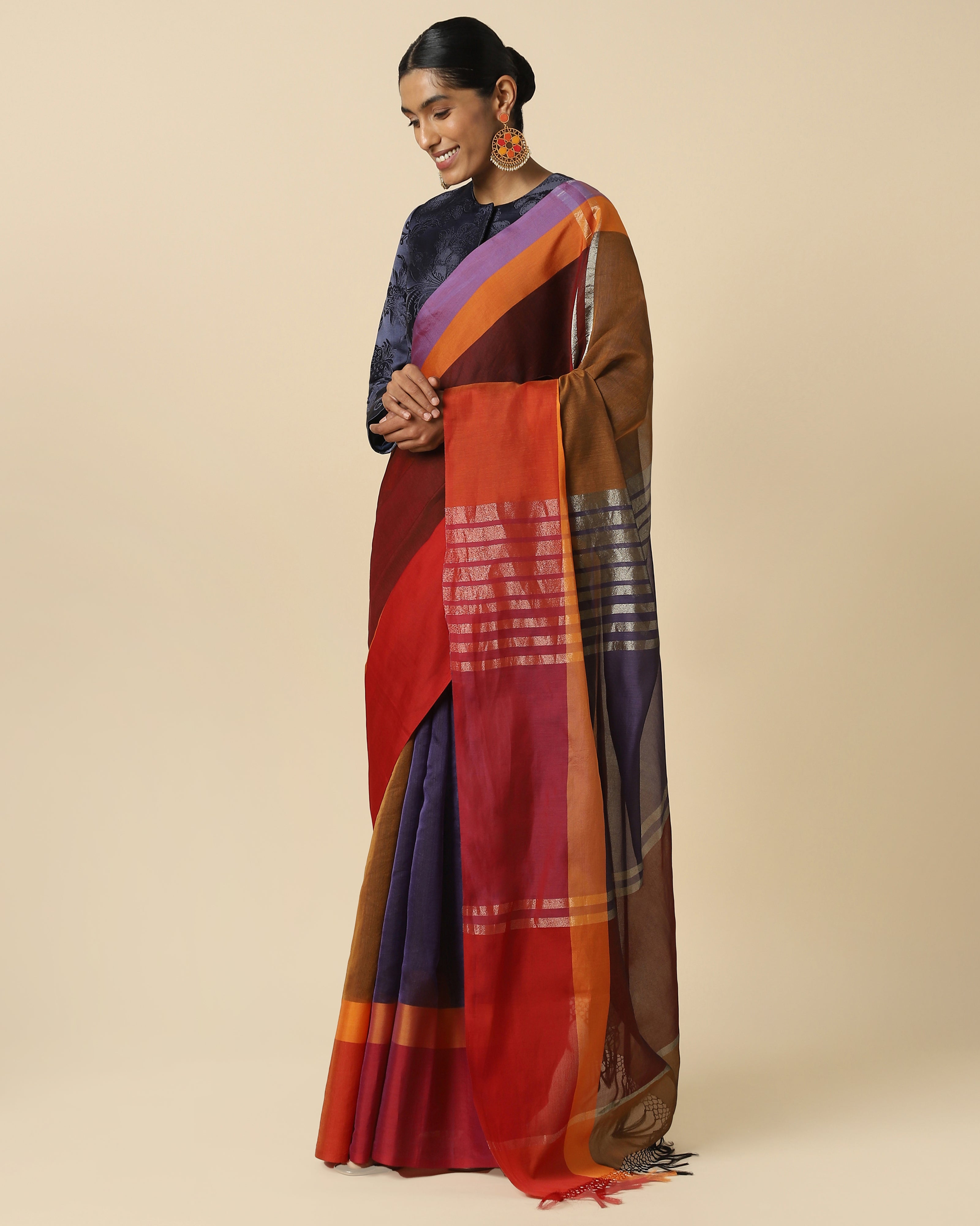Nadine Banarasi Fekwa Silk Cotton Saree