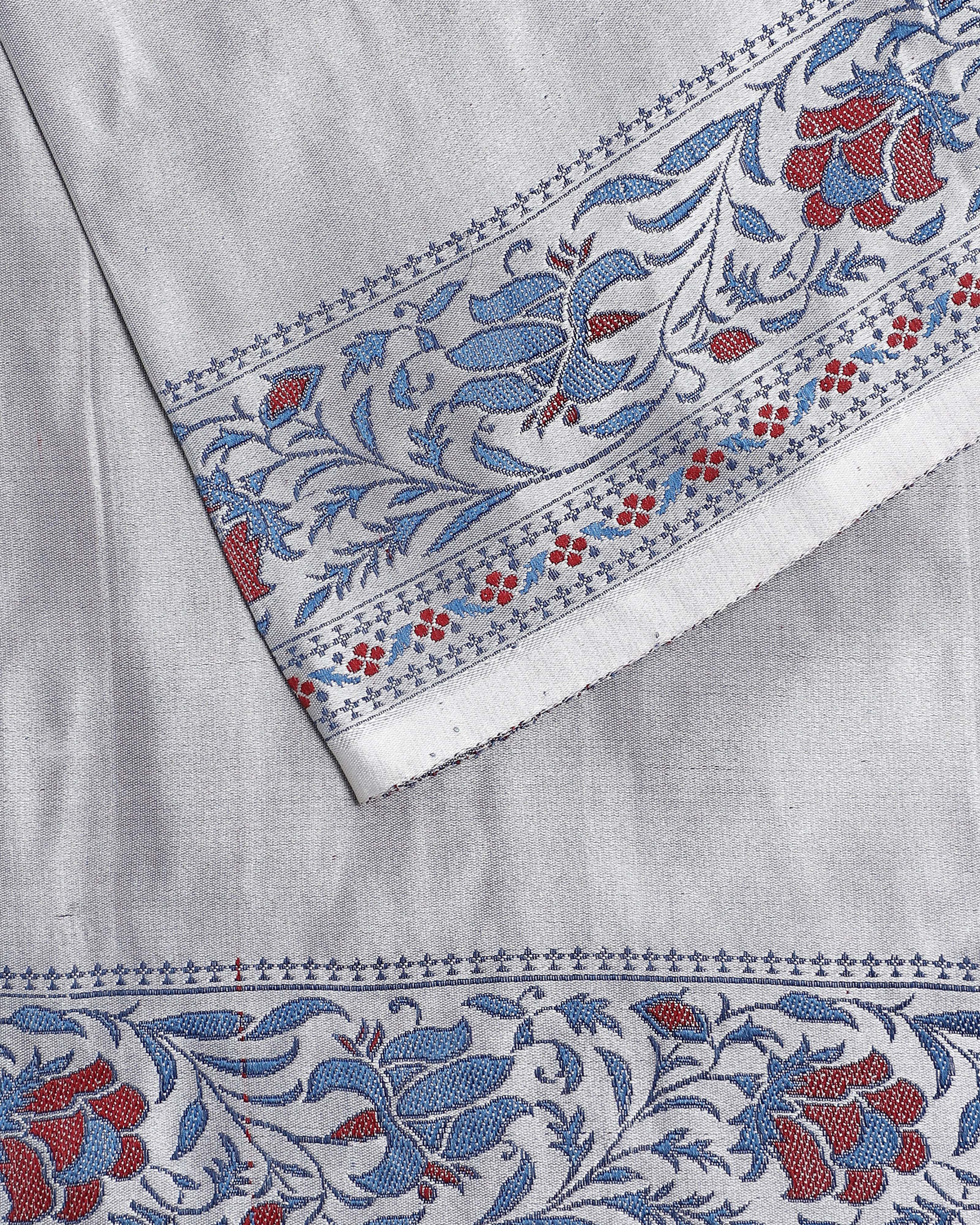 Jasper Banarasi Tanchoi Silk Saree