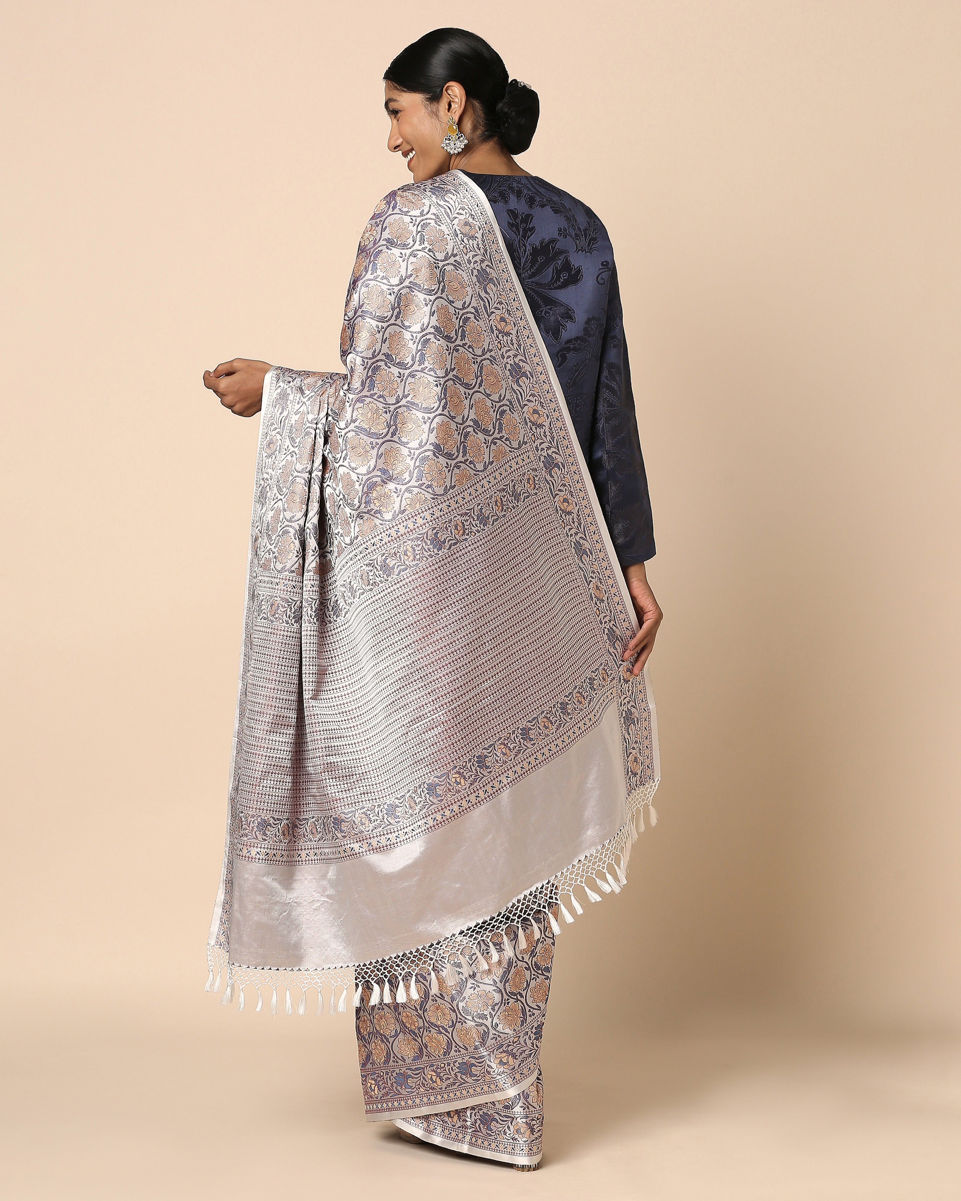 Jasper Banarasi Tanchoi Silk Saree