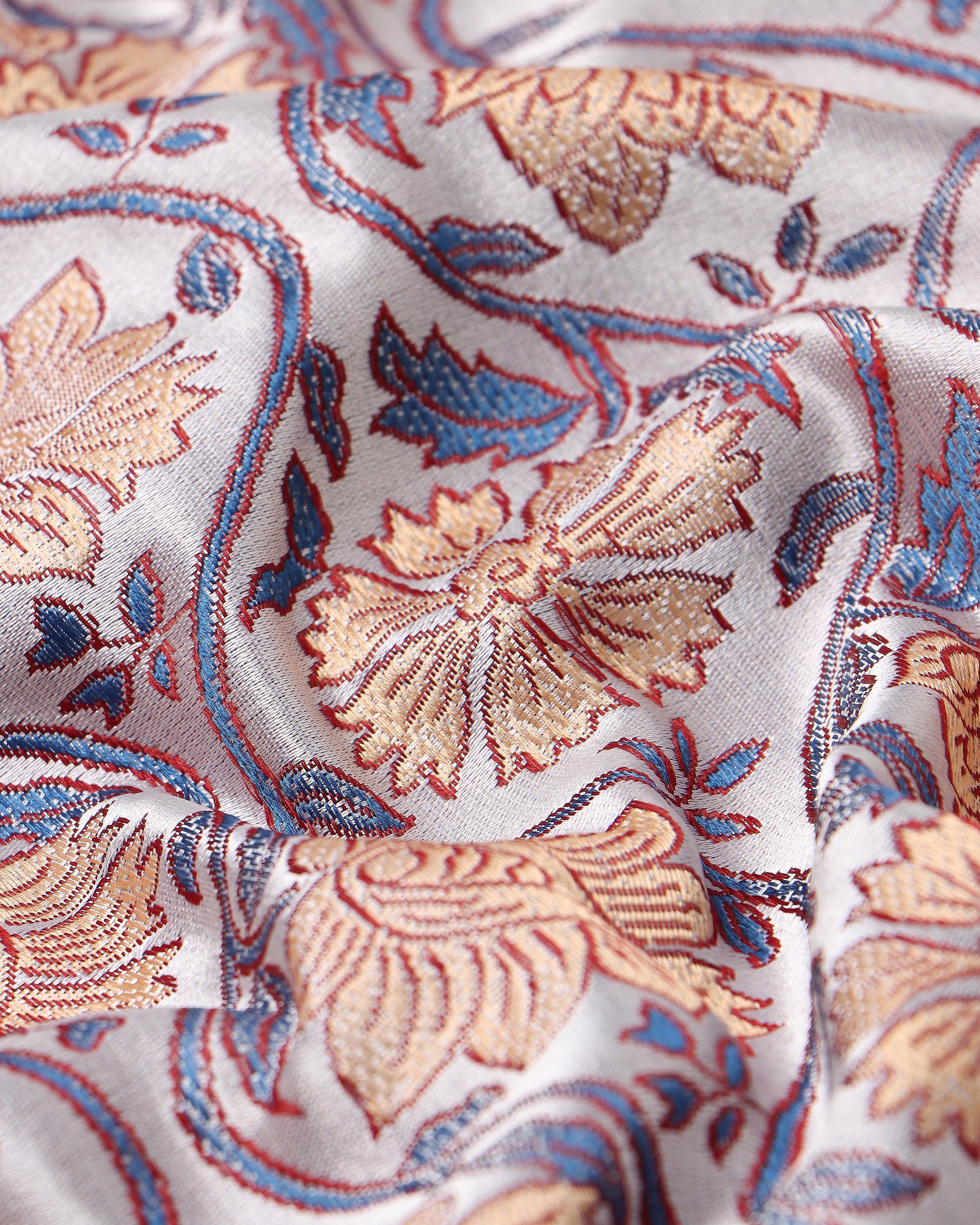 Jasper Banarasi Tanchoi Silk Saree