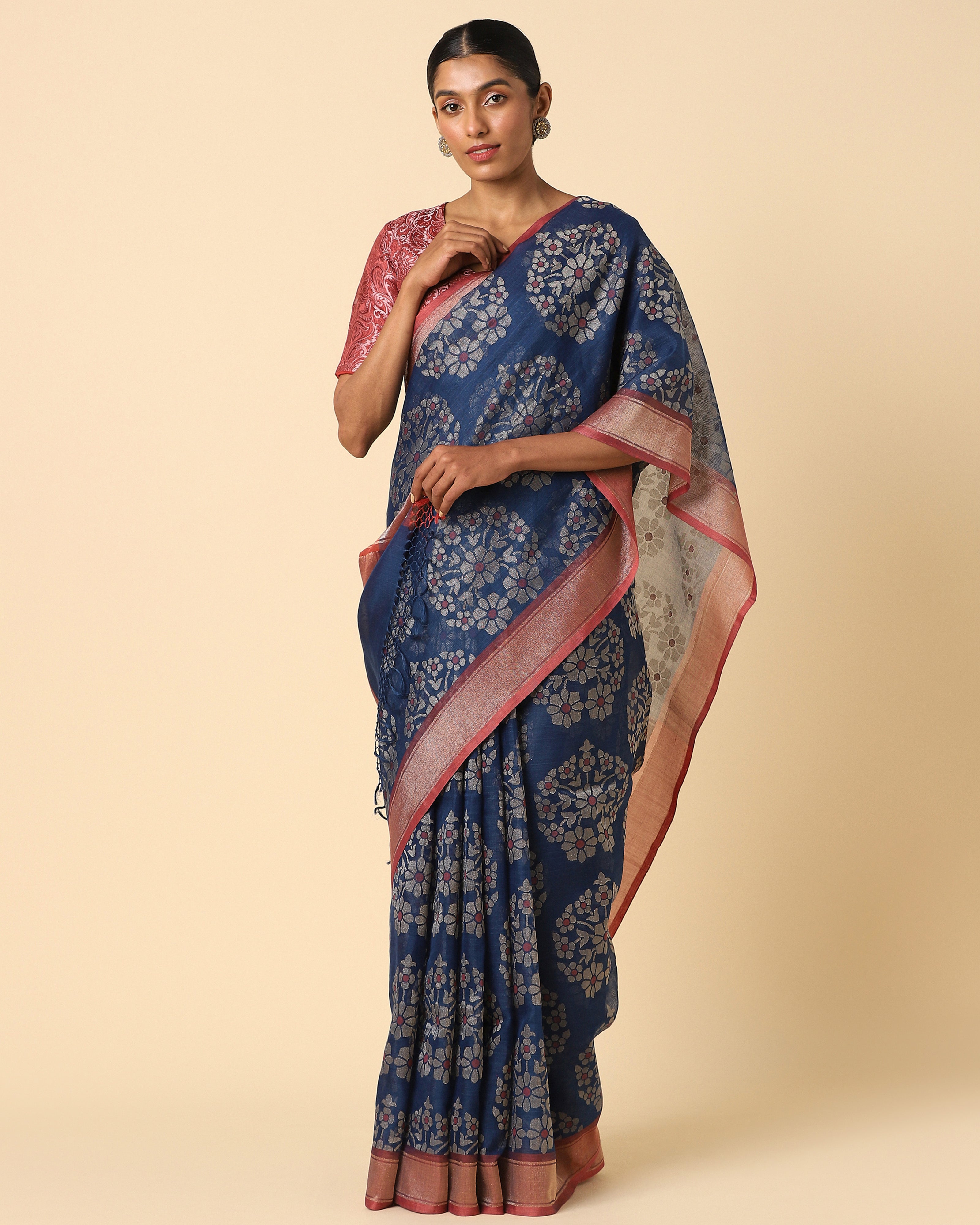 Adrin Banarasi Jamdani Cotton Saree
