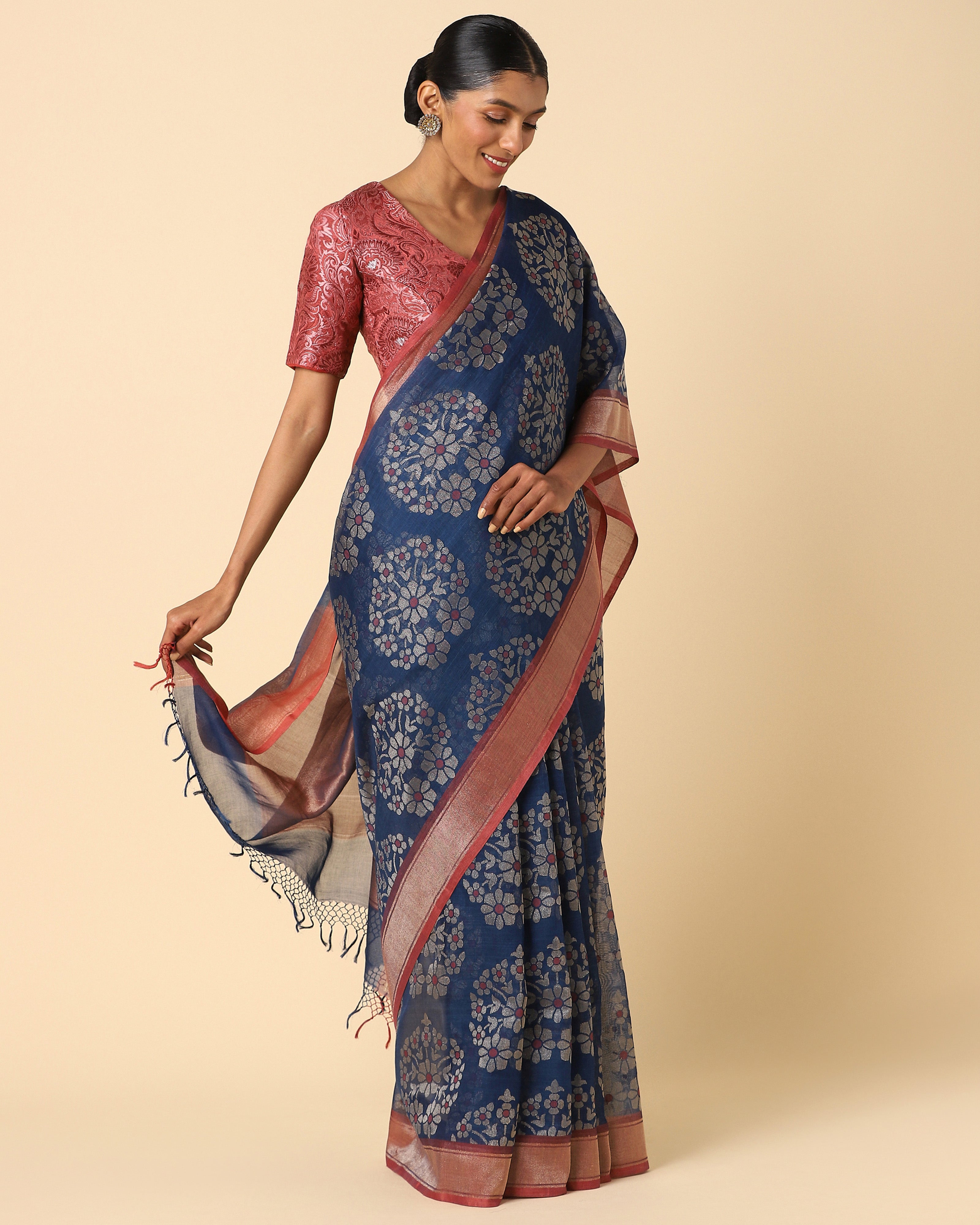 Adrin Banarasi Jamdani Cotton Saree