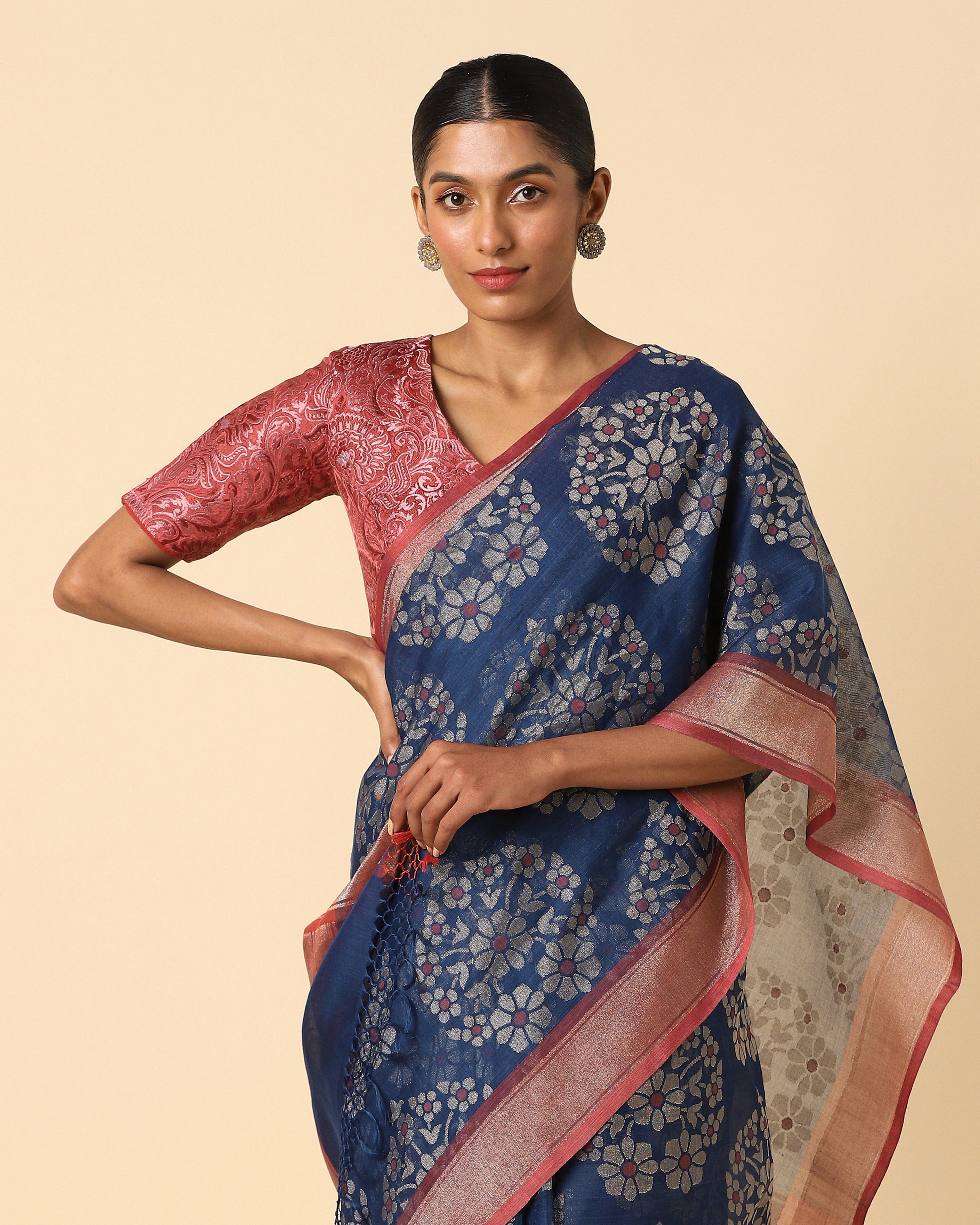 Adrin Banarasi Jamdani Cotton Saree