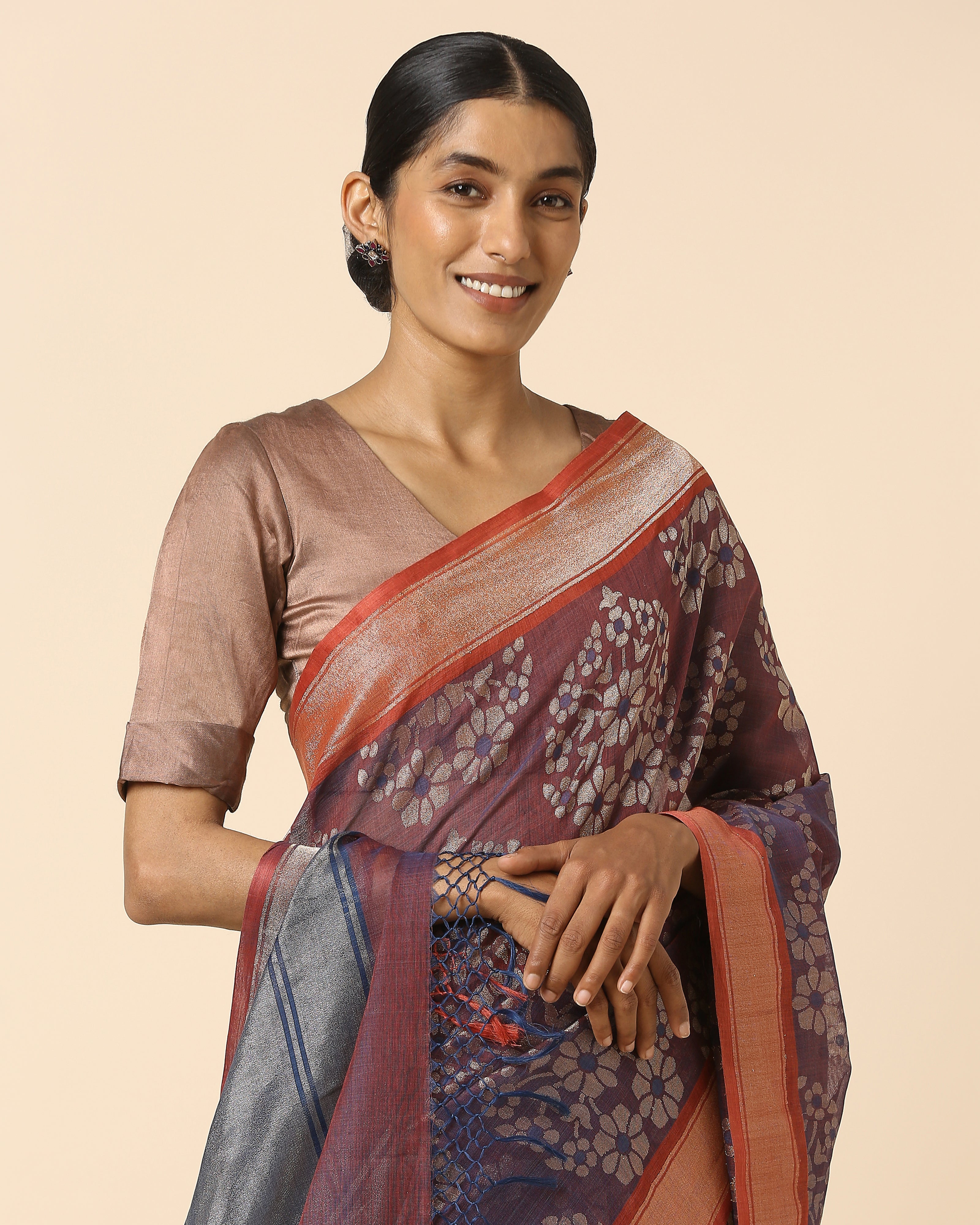 Adrin Banarasi Jamdani Cotton Saree