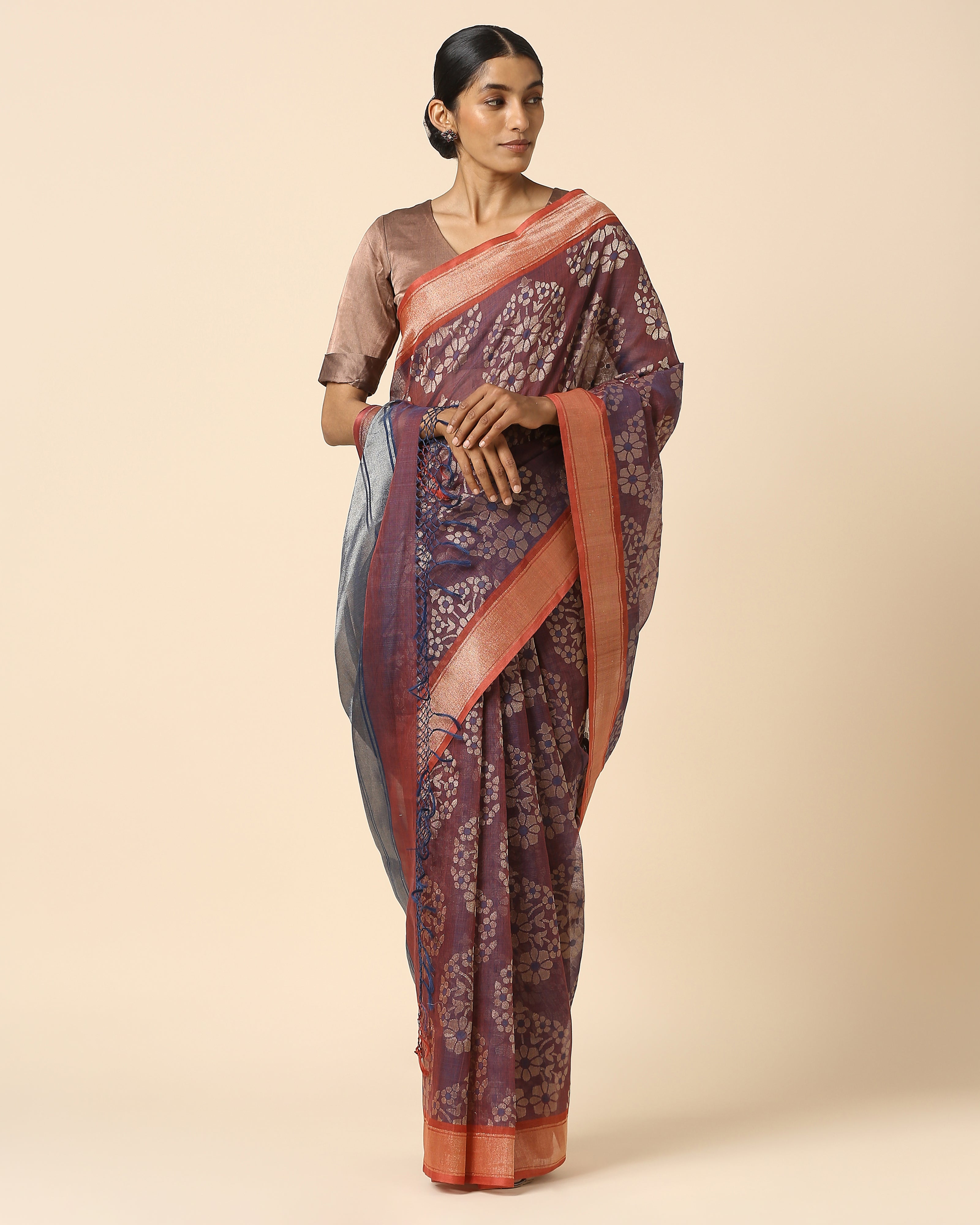Adrin Banarasi Jamdani Cotton Saree