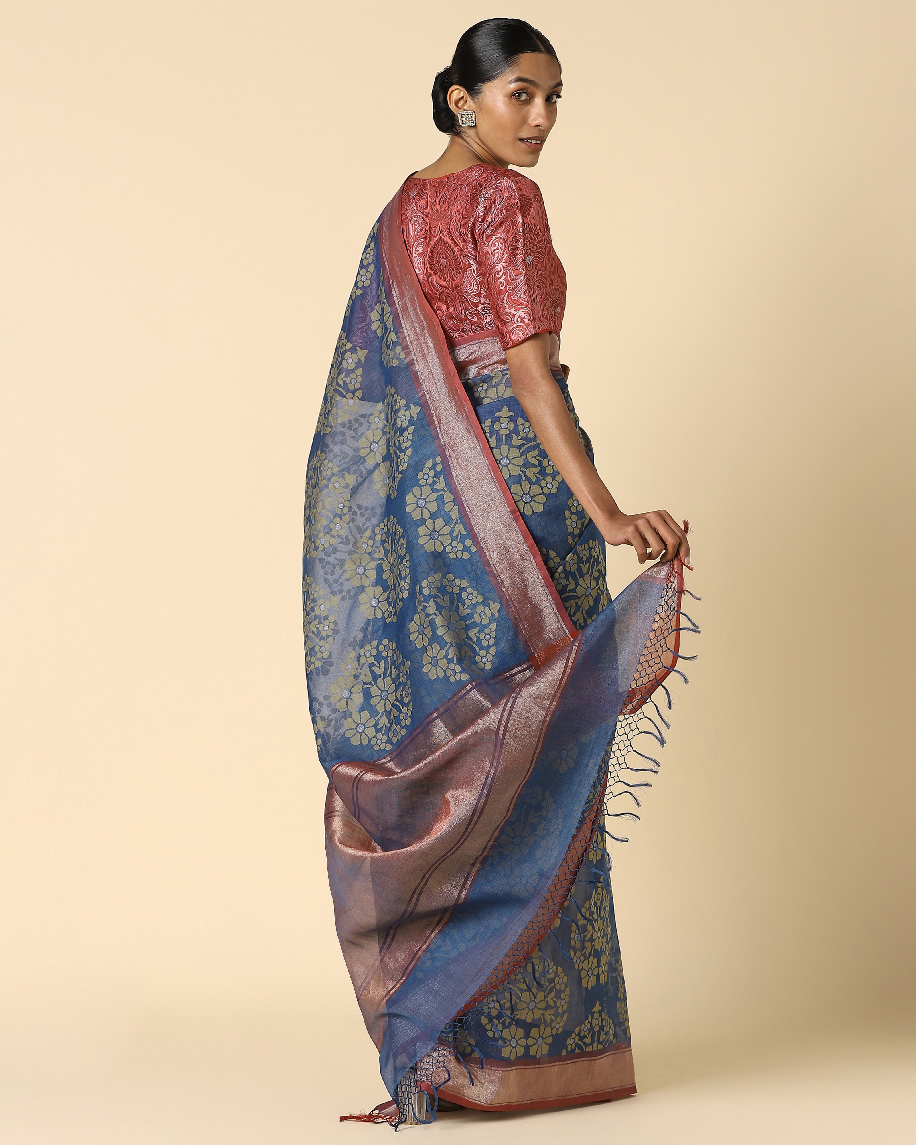 Adrin Banarasi Jamdani Cotton Saree
