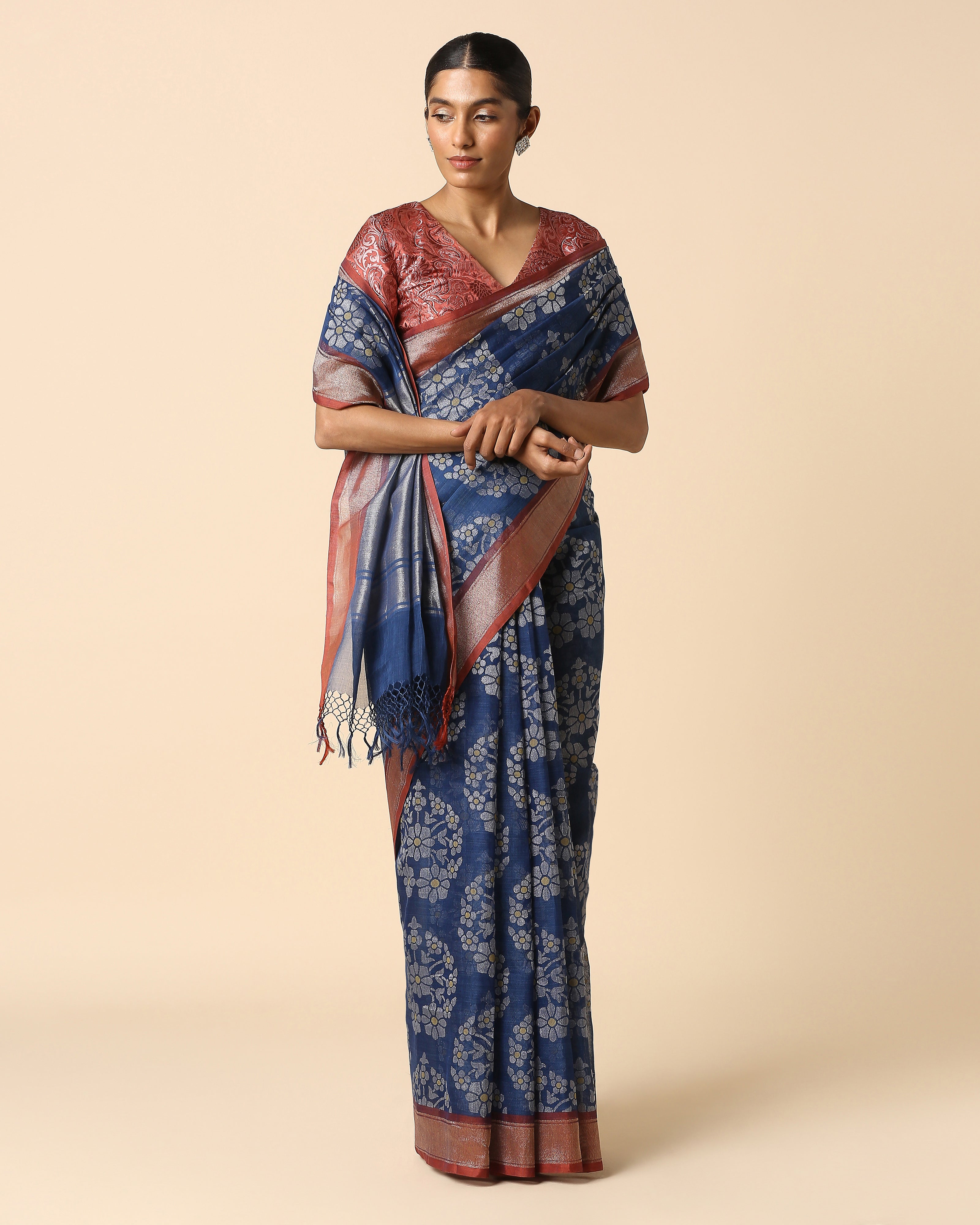 Adrin Banarasi Jamdani Cotton Saree