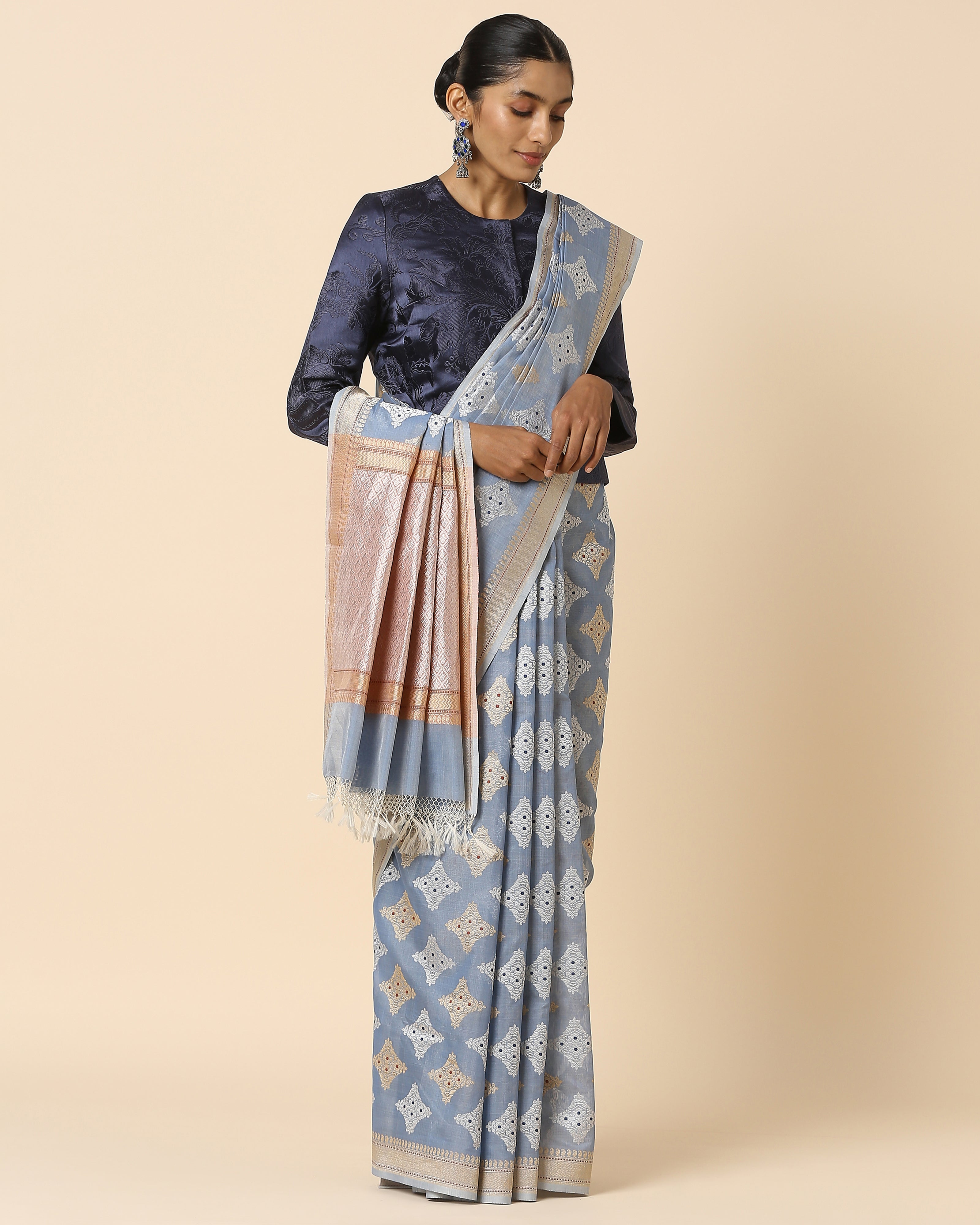 Fariz Banarasi Kadwa Silk Cotton Saree