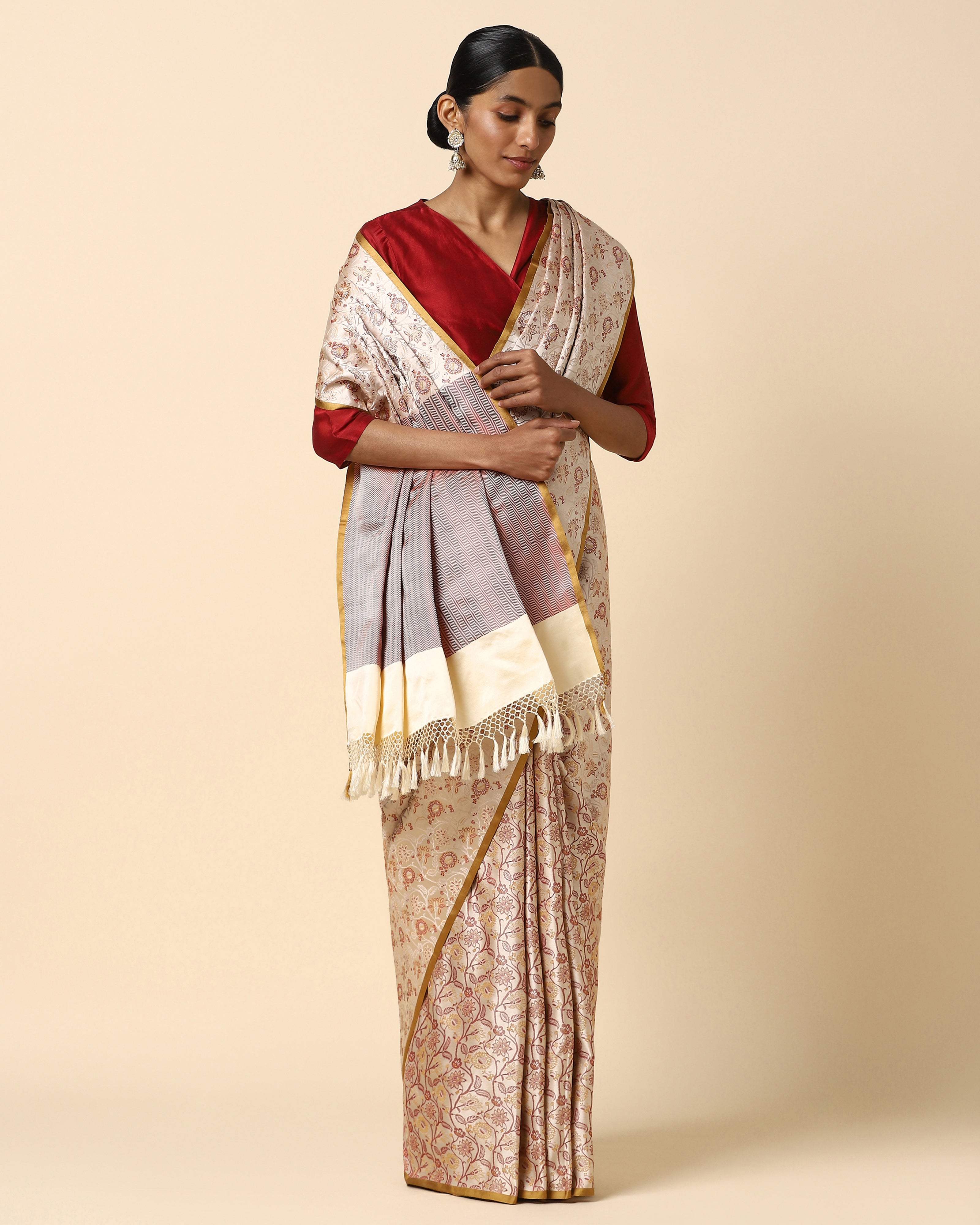 Laylee Banarasi Tanchoi Silk Saree