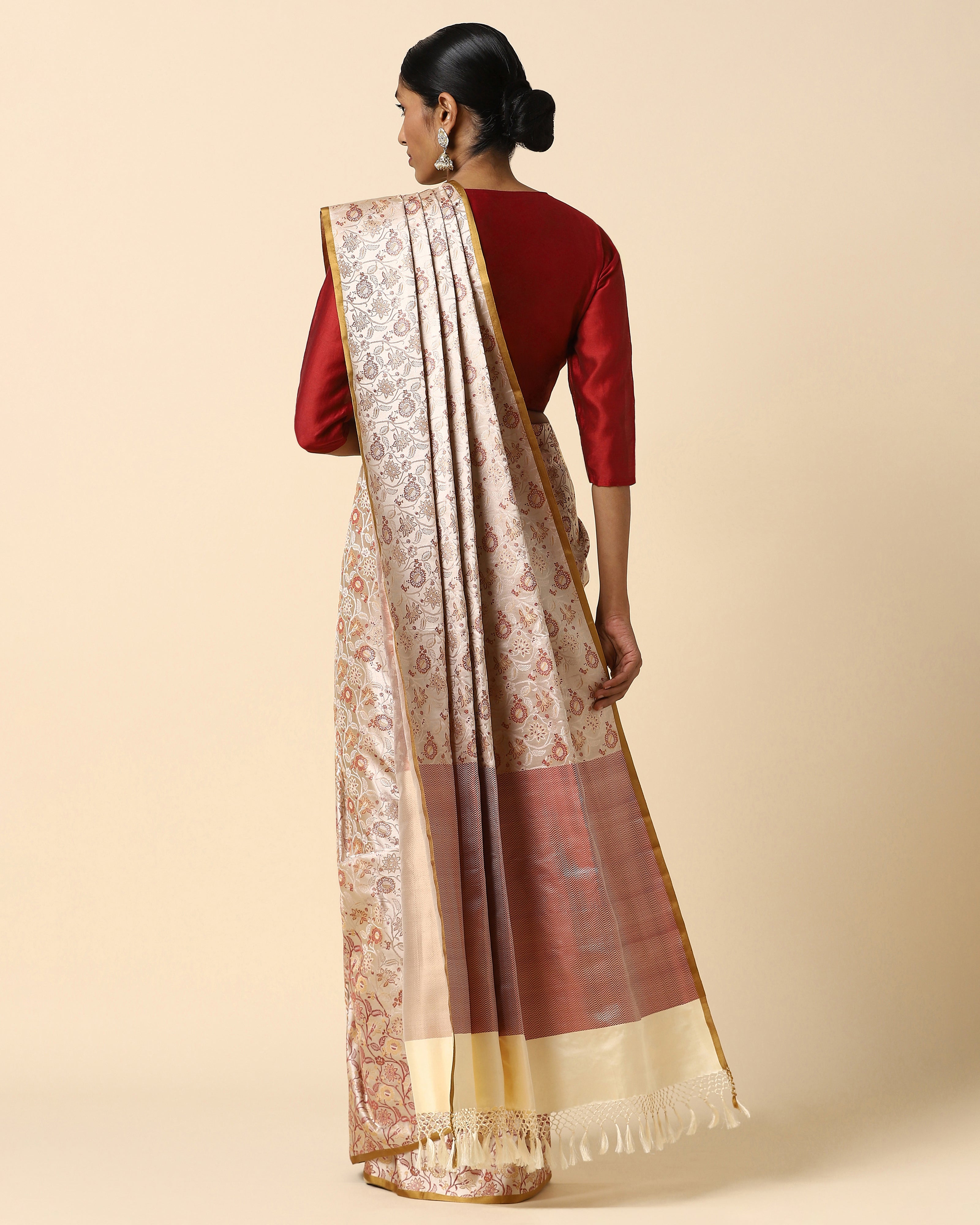 Laylee Banarasi Tanchoi Silk Saree