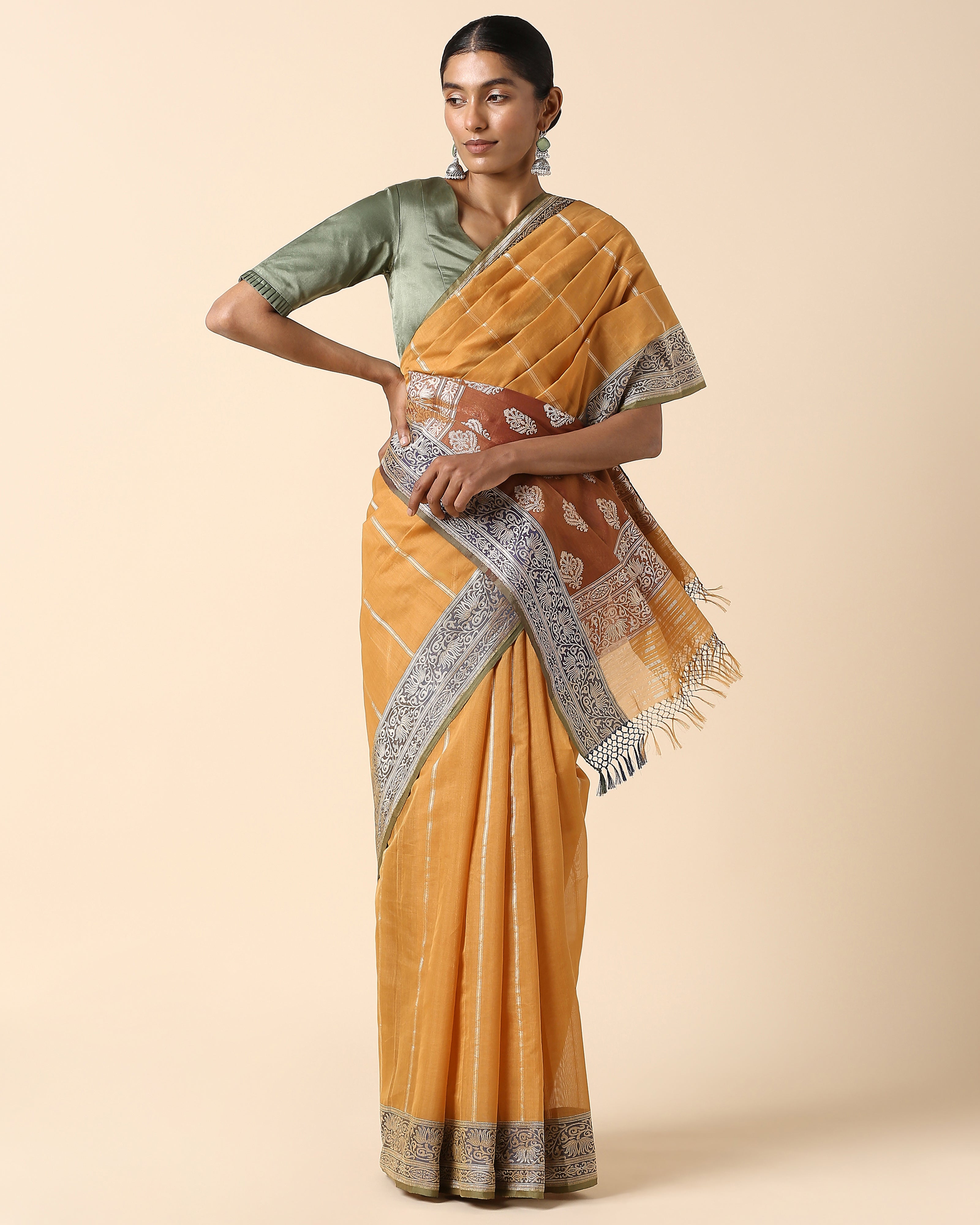 Gulzar Banarasi Kadwa Silk Cotton Saree