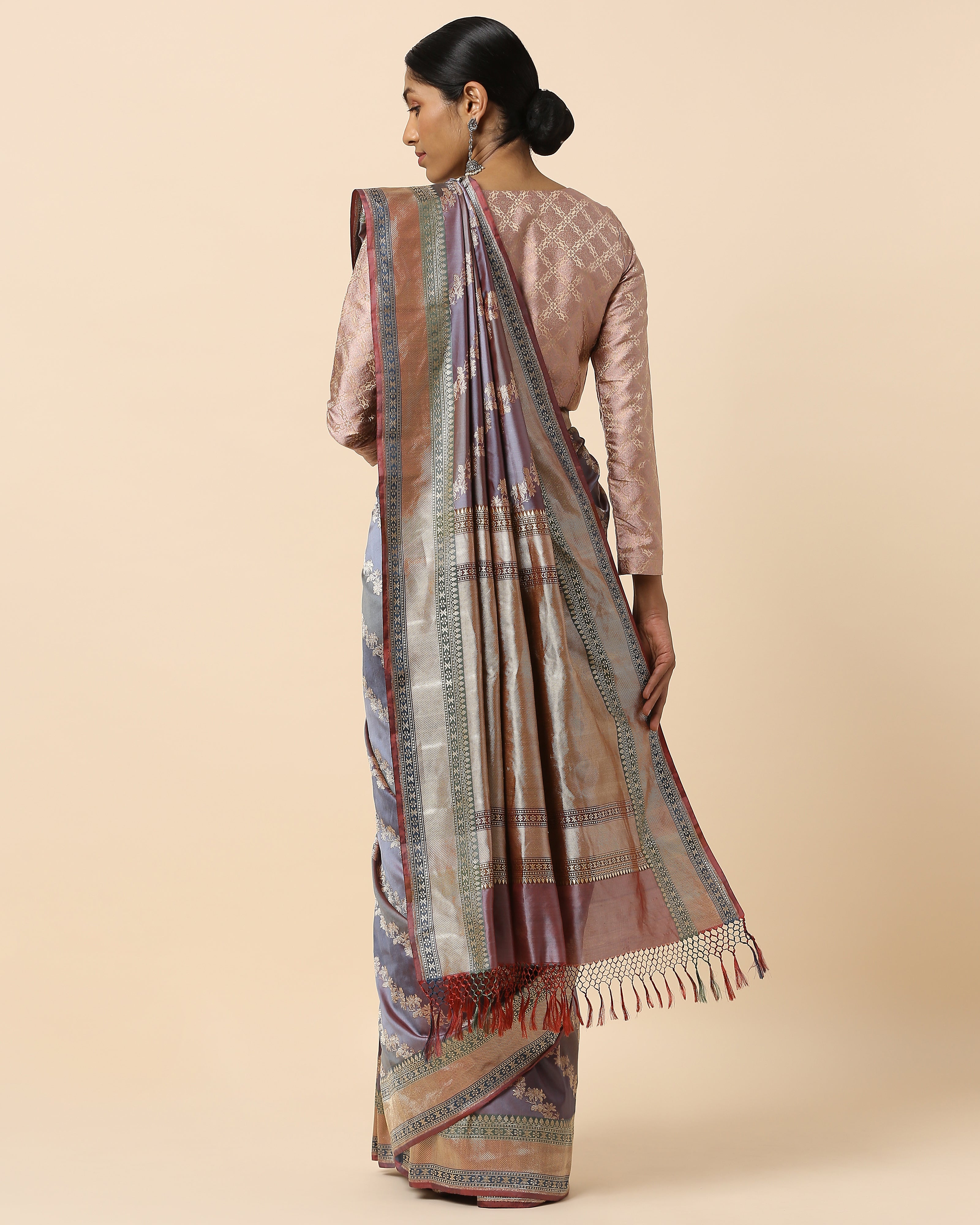 Jazmin Banarasi Rangkaat Silk Saree