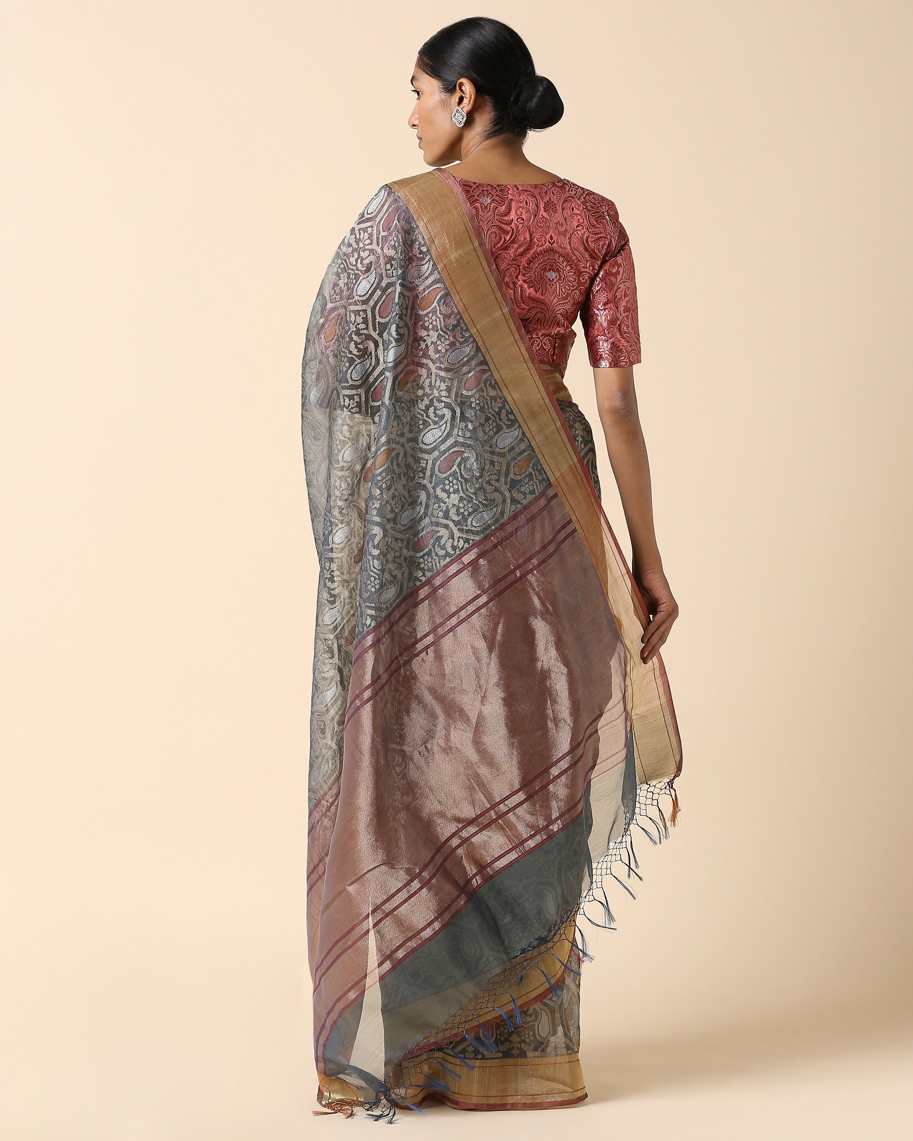 Keyani Banarasi Jamdani Silk Cotton Saree