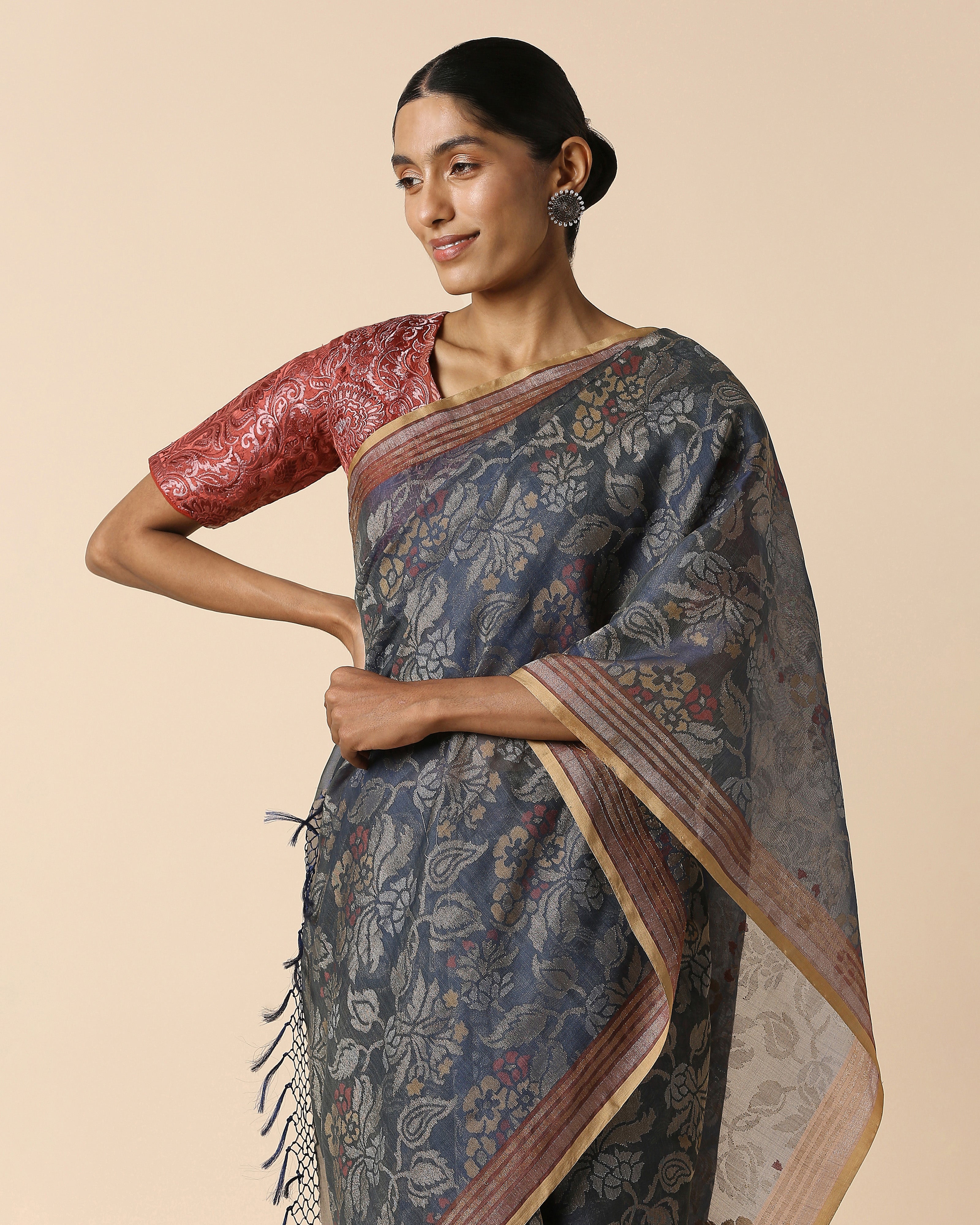 Hester Banarasi Jamdani Silk Cotton Saree