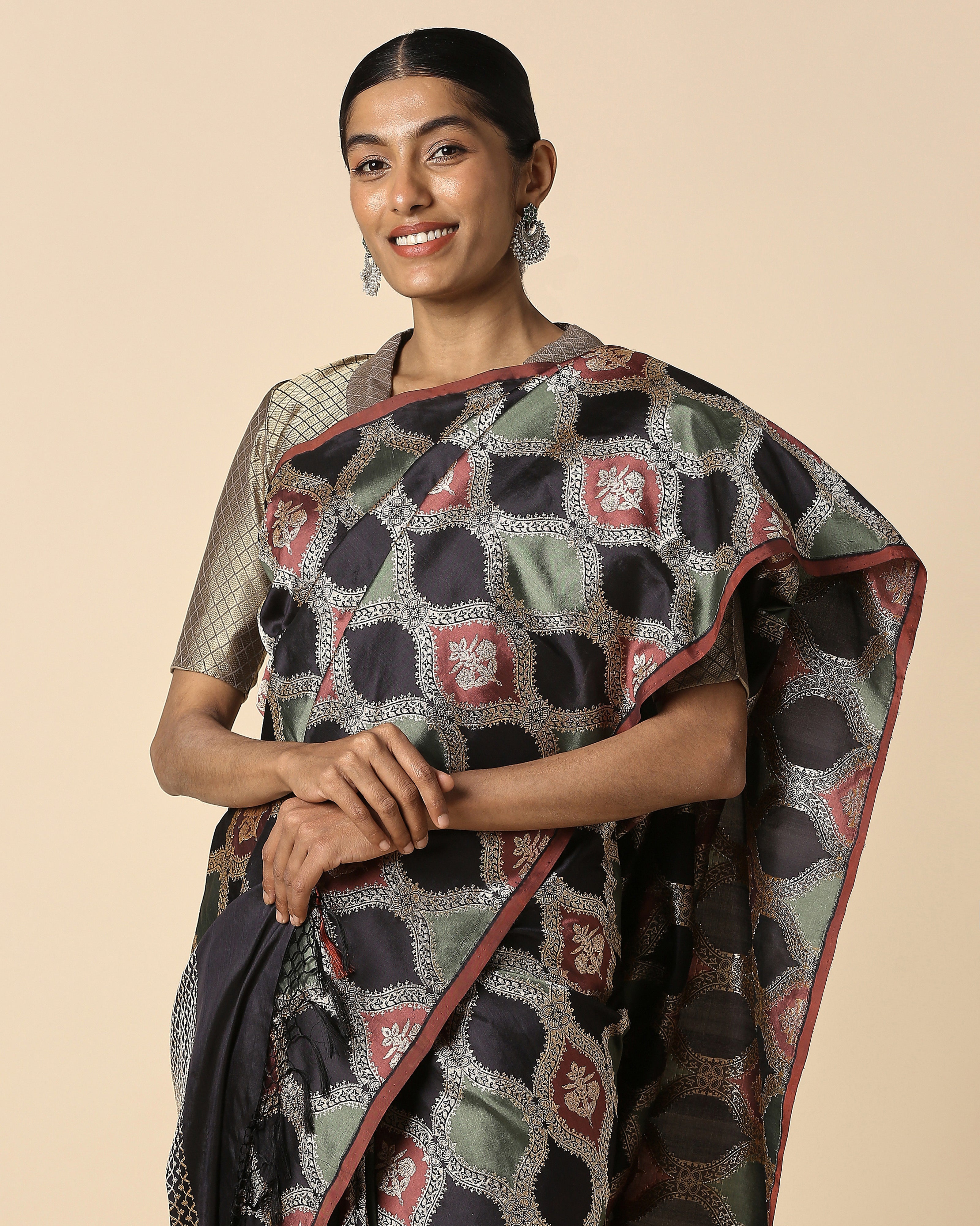 Zola Banarasi Rangkaat Silk Saree
