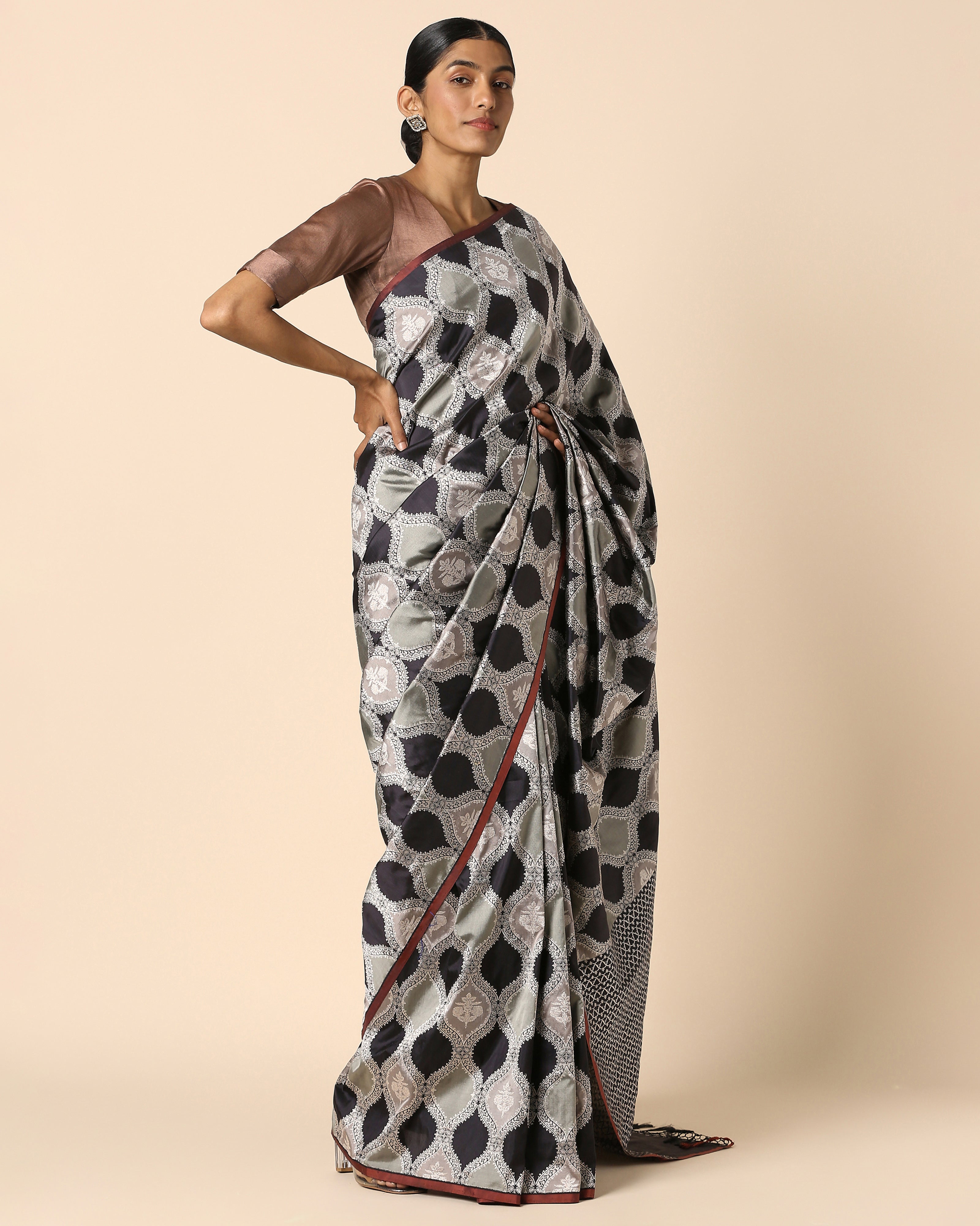 Zola Banarasi Rangkaat Silk Saree