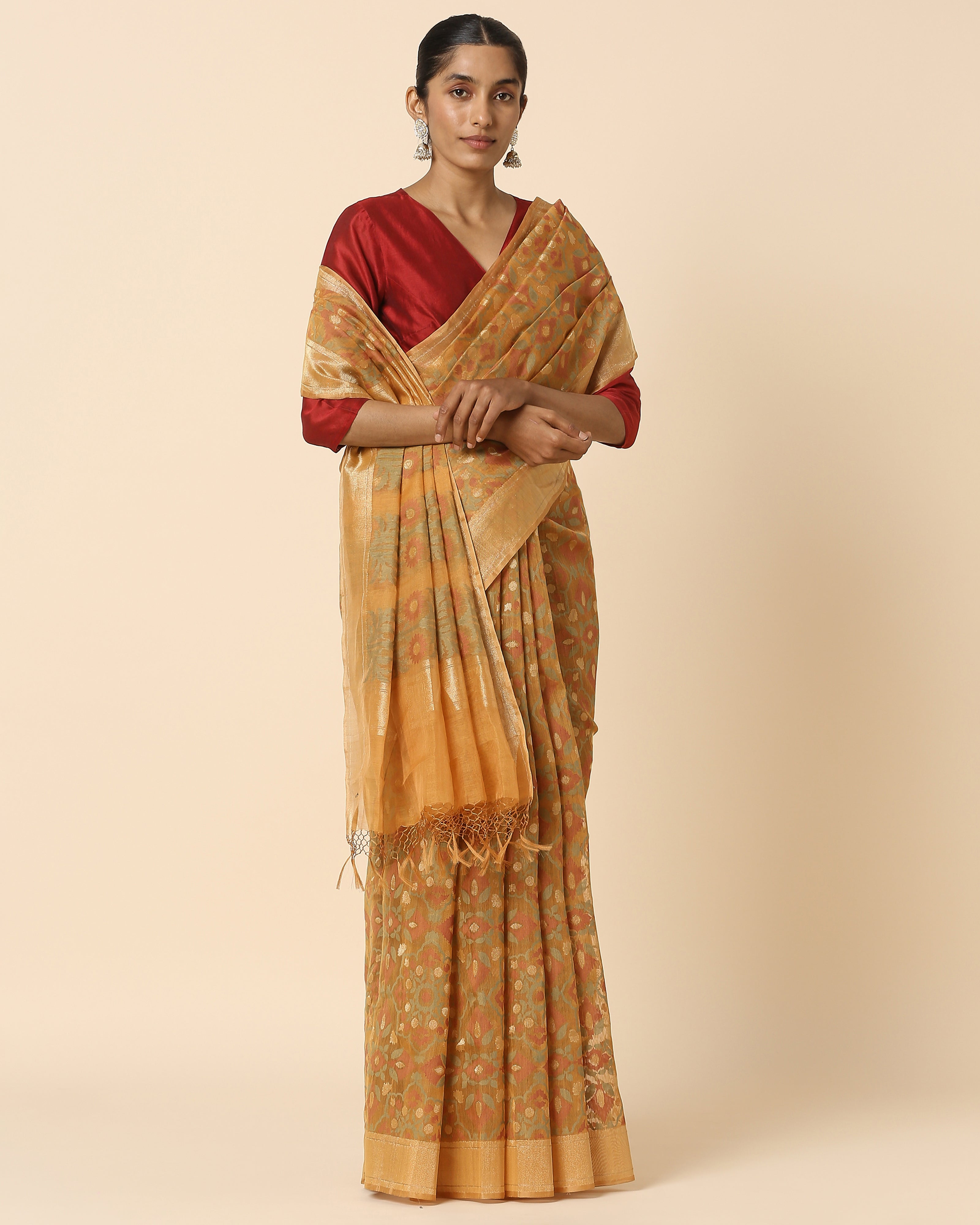 Melis Banarasi Jamdani Silk Cotton Saree
