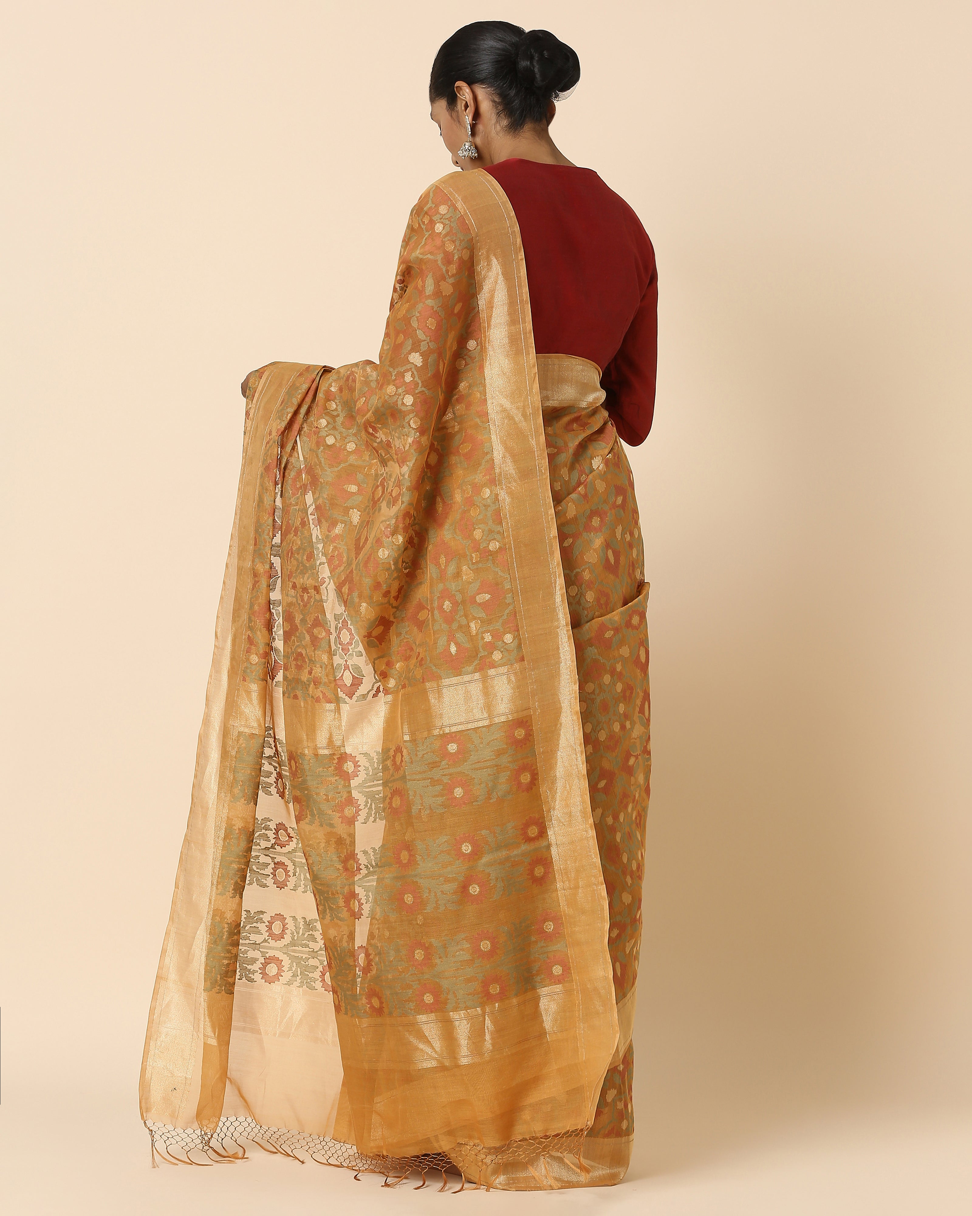 Melis Banarasi Jamdani Silk Cotton Saree
