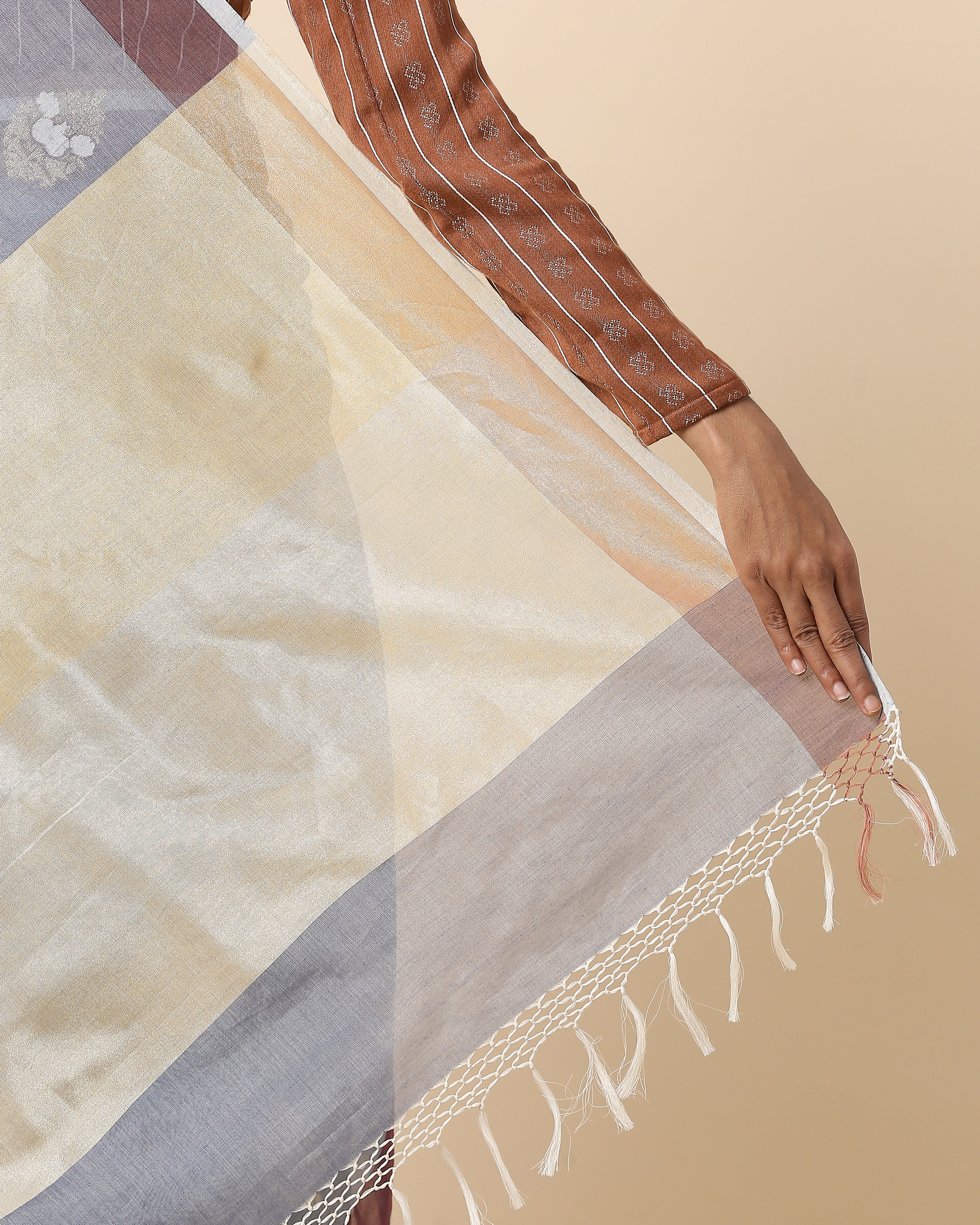 Olga Banarasi Jamdani Cotton Saree