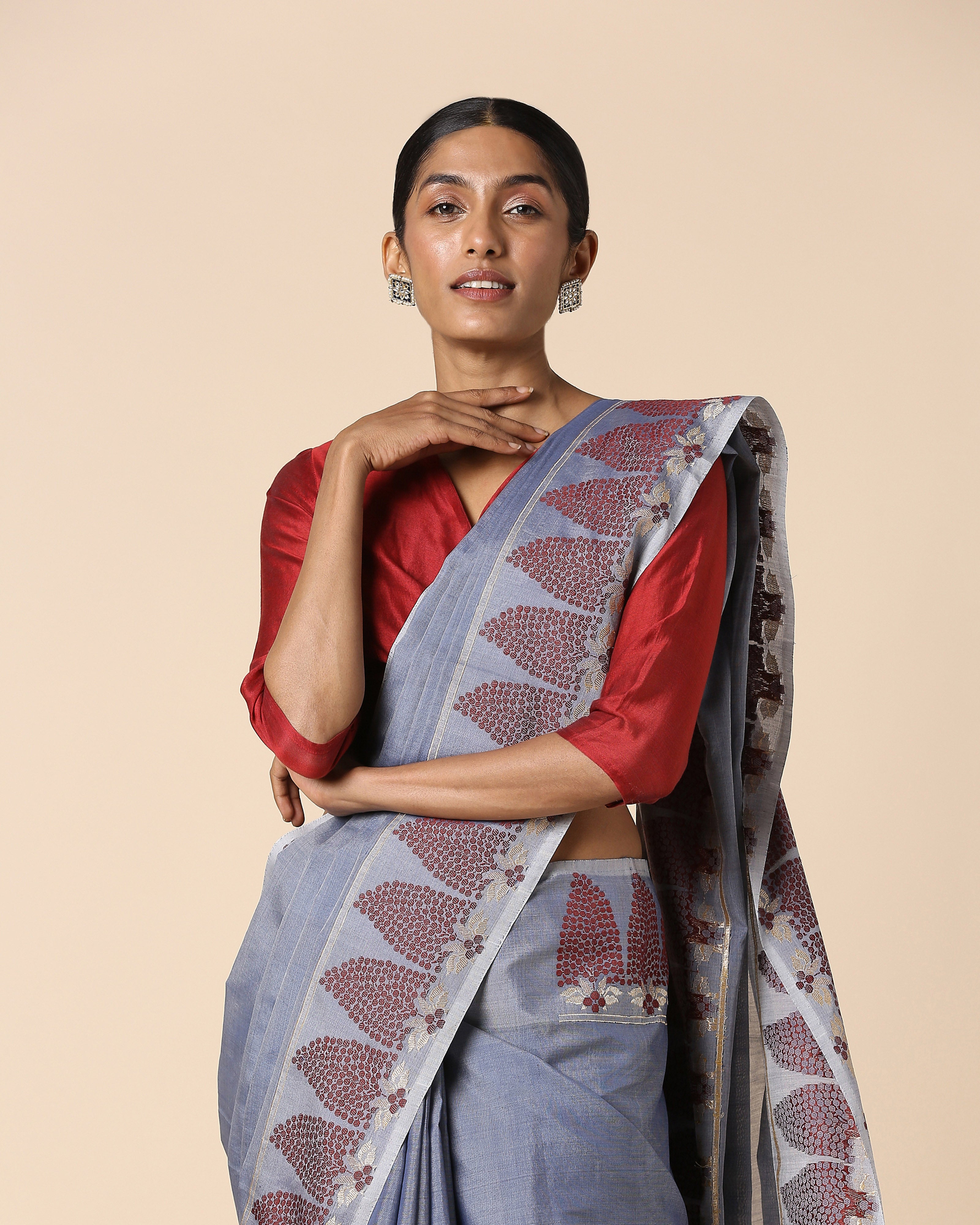 Sora Banarasi Kadwa Silk Cotton Saree