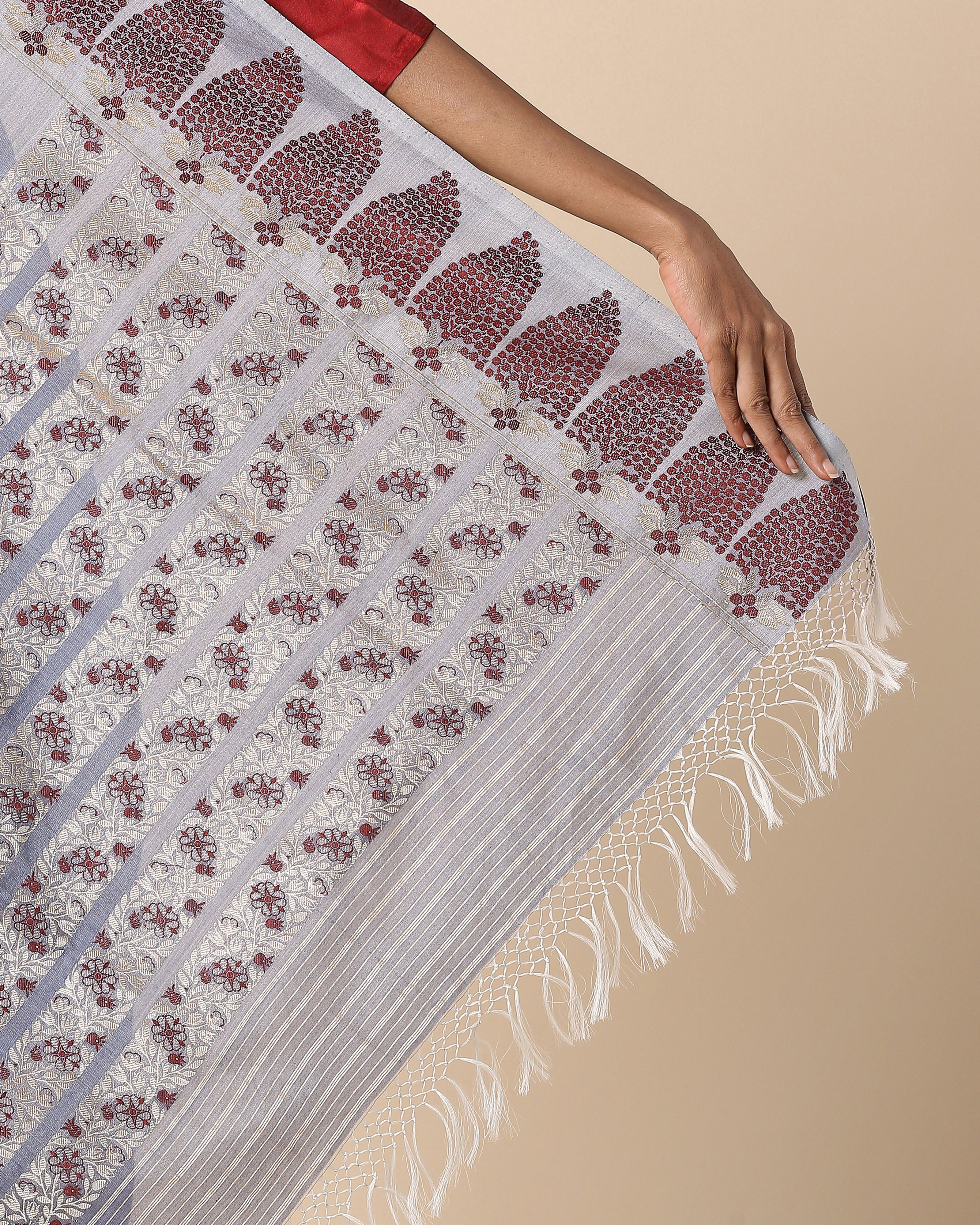 Sora Banarasi Kadwa Silk Cotton Saree