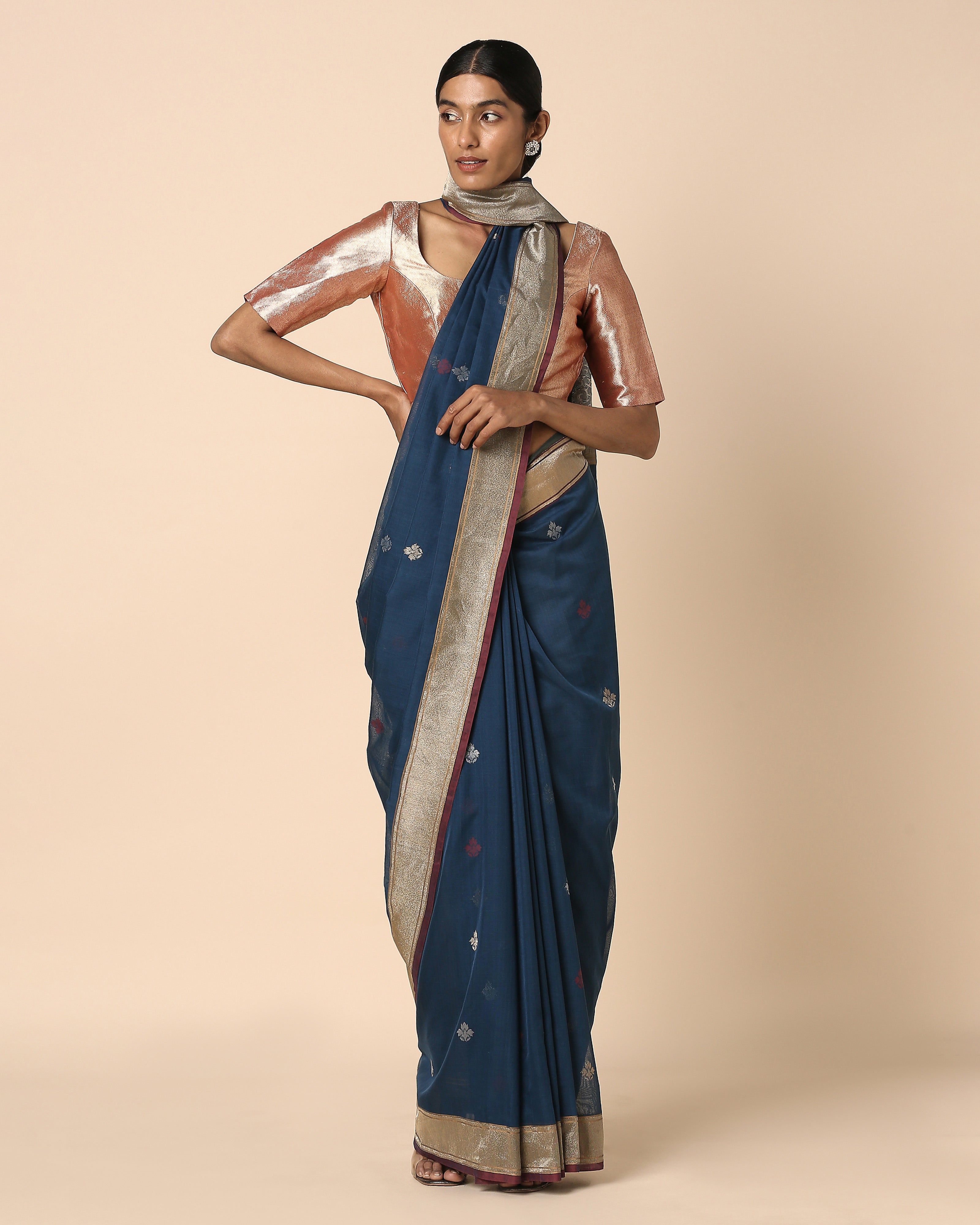 Haira Banarasi Kadwa Cotton Saree