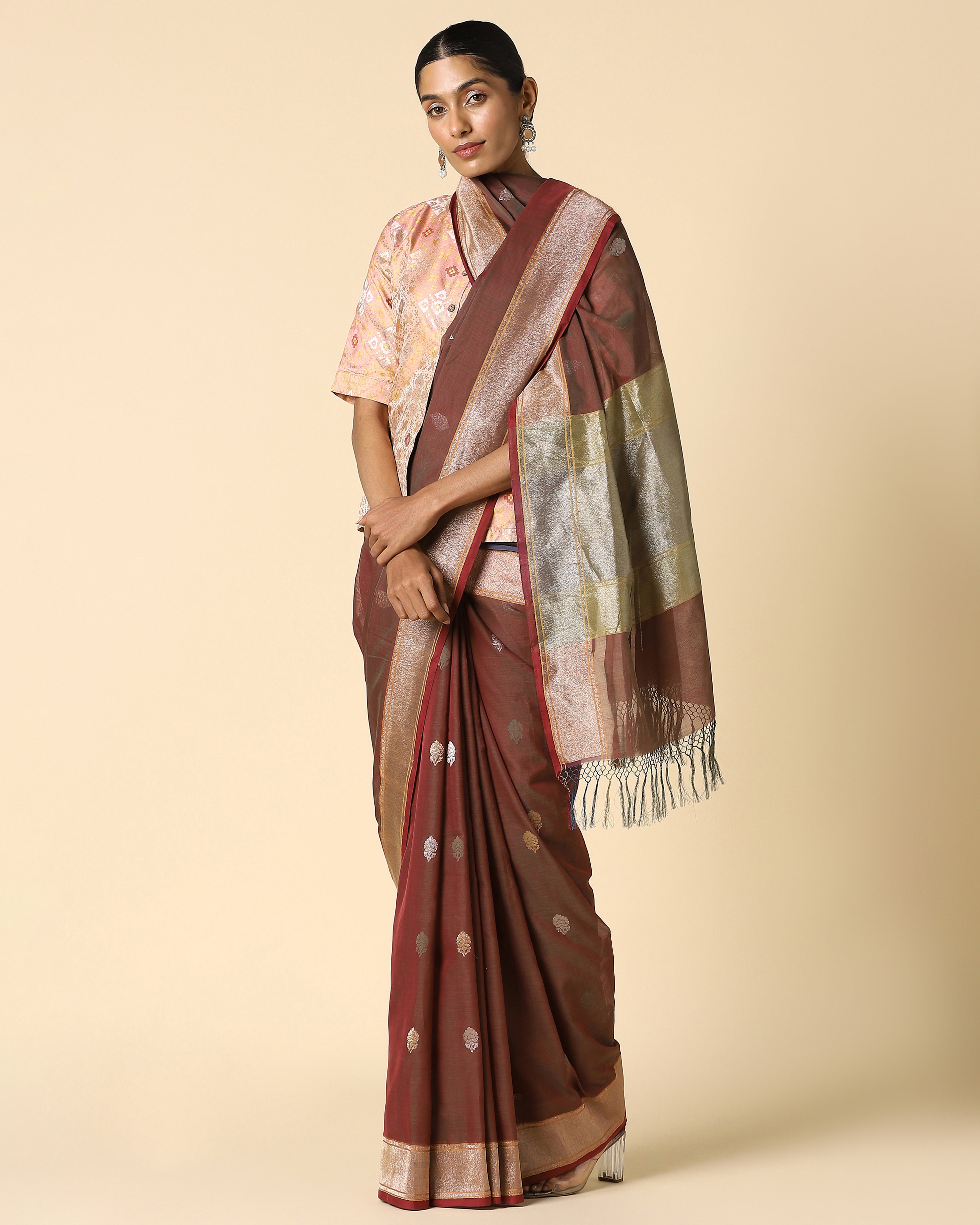 Haira Banarasi Kadwa Cotton Saree