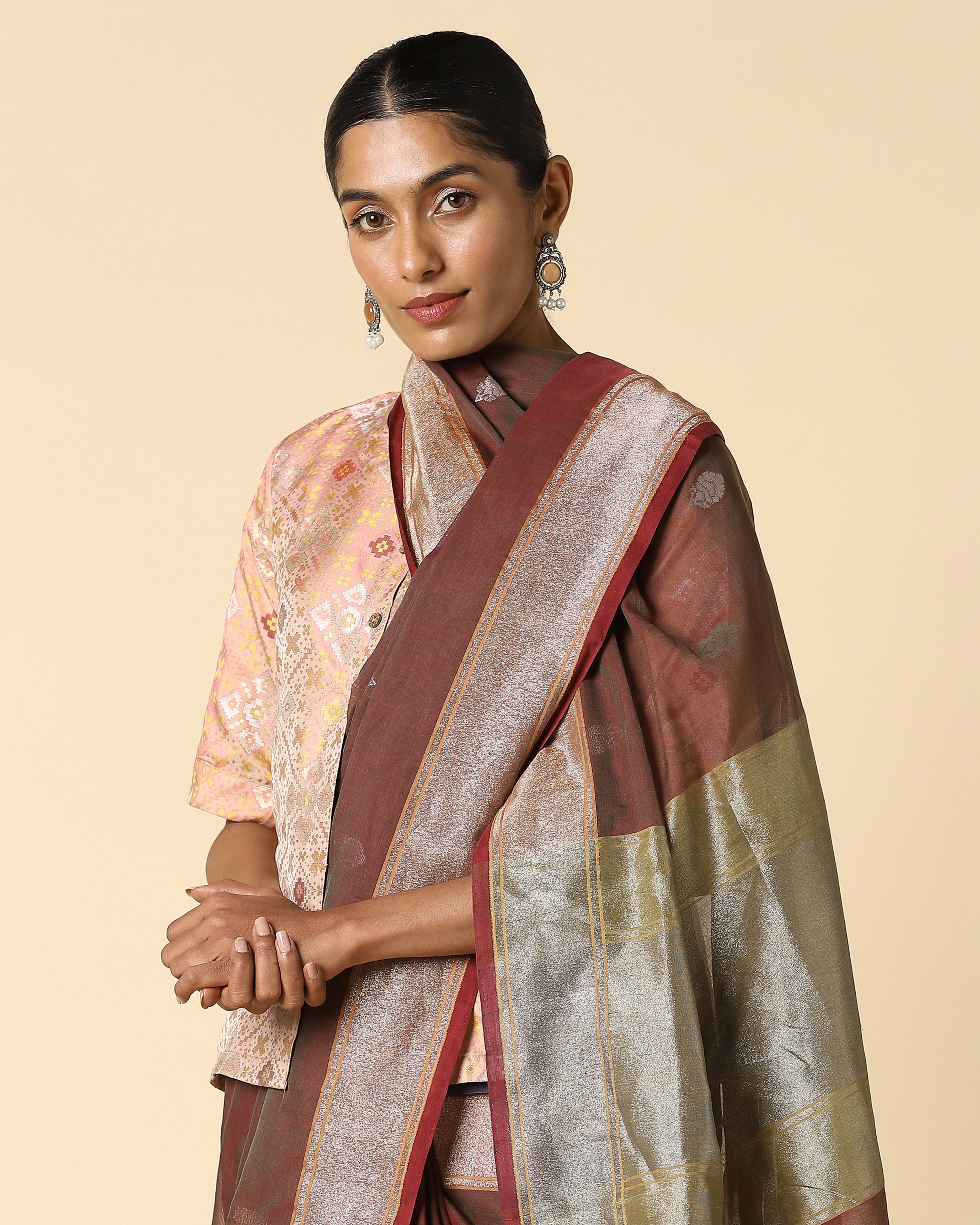 Haira Banarasi Kadwa Cotton Saree