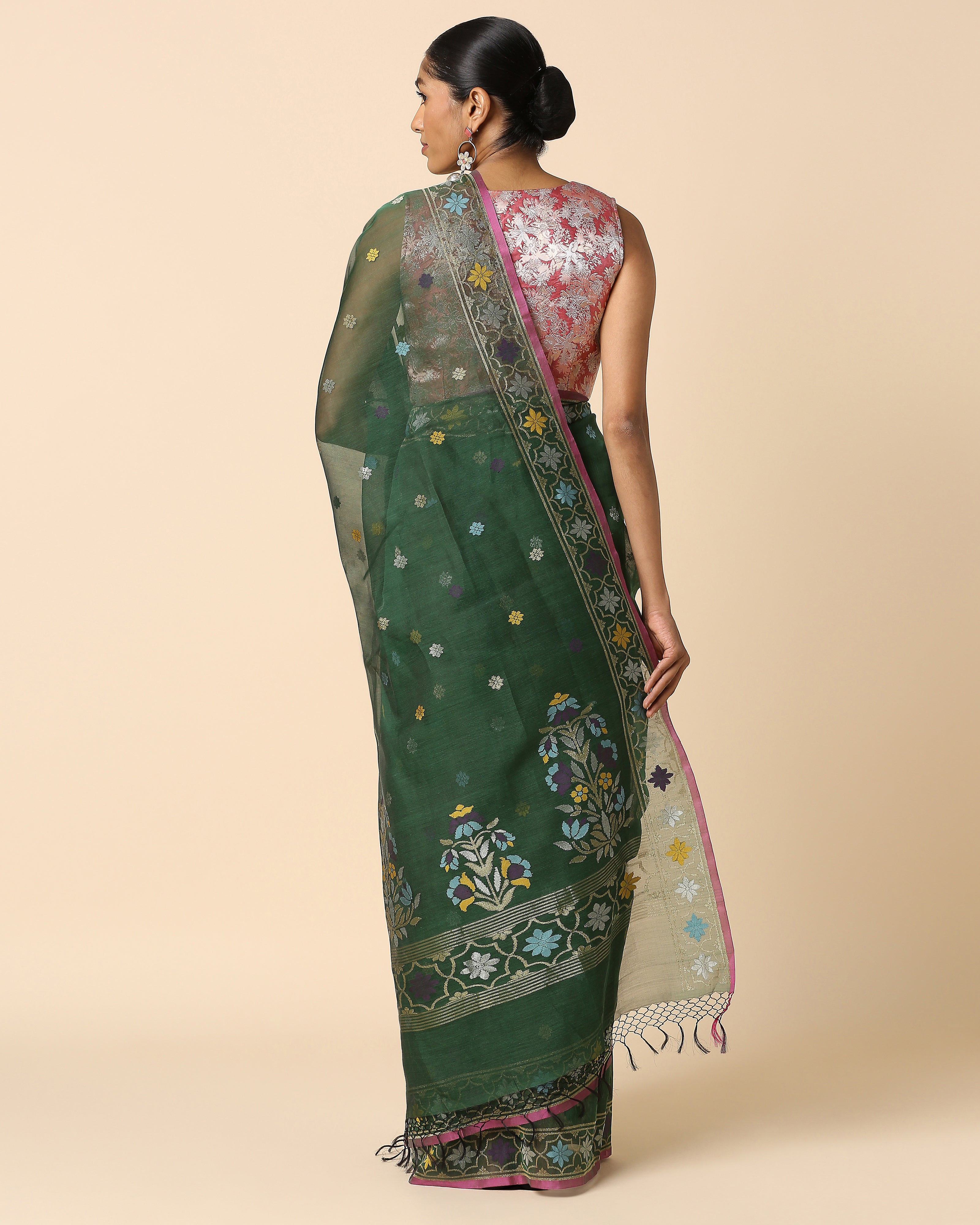 Pradha Banarasi Jamdani Silk Cotton Saree
