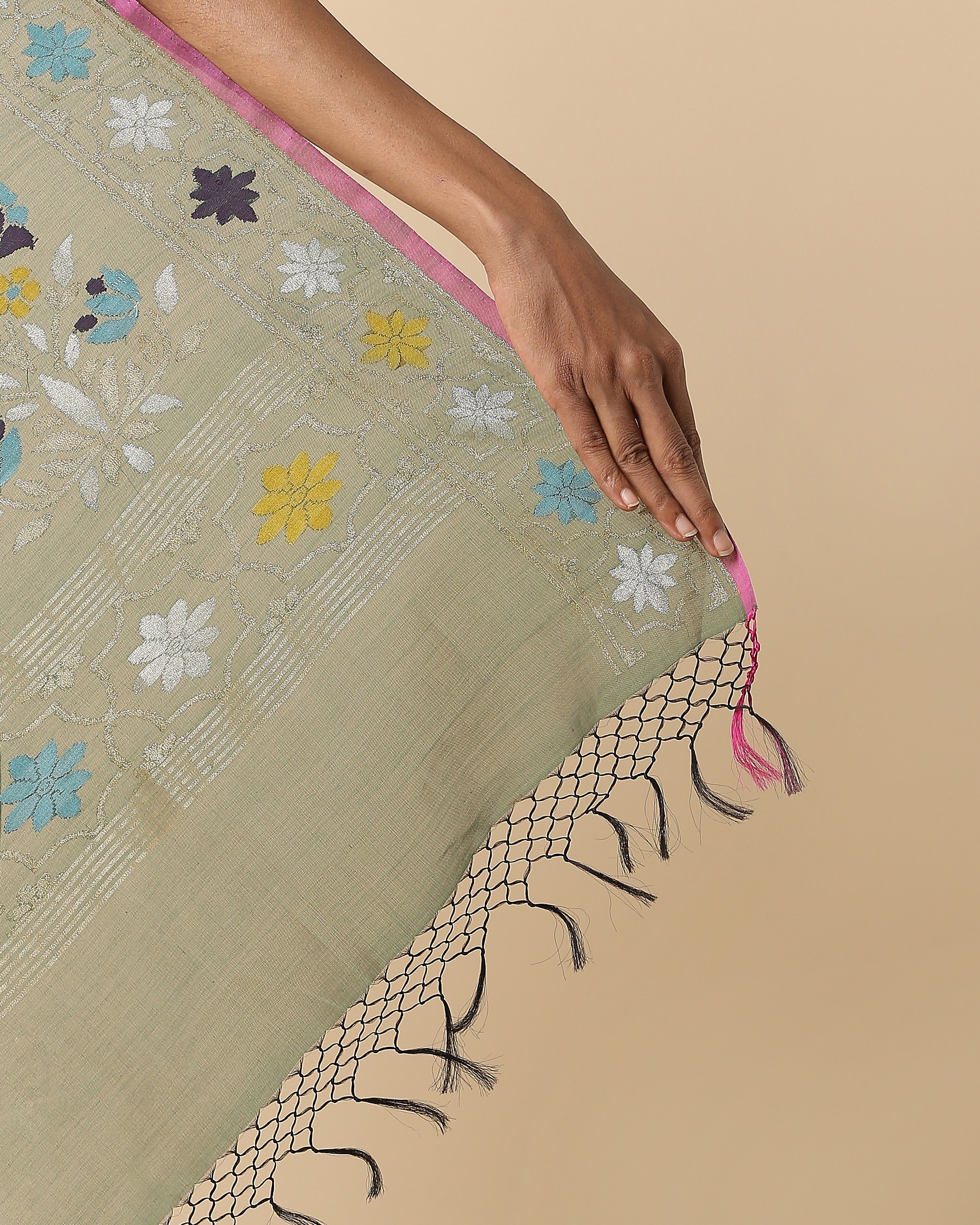 Pradha Banarasi Jamdani Silk Cotton Saree