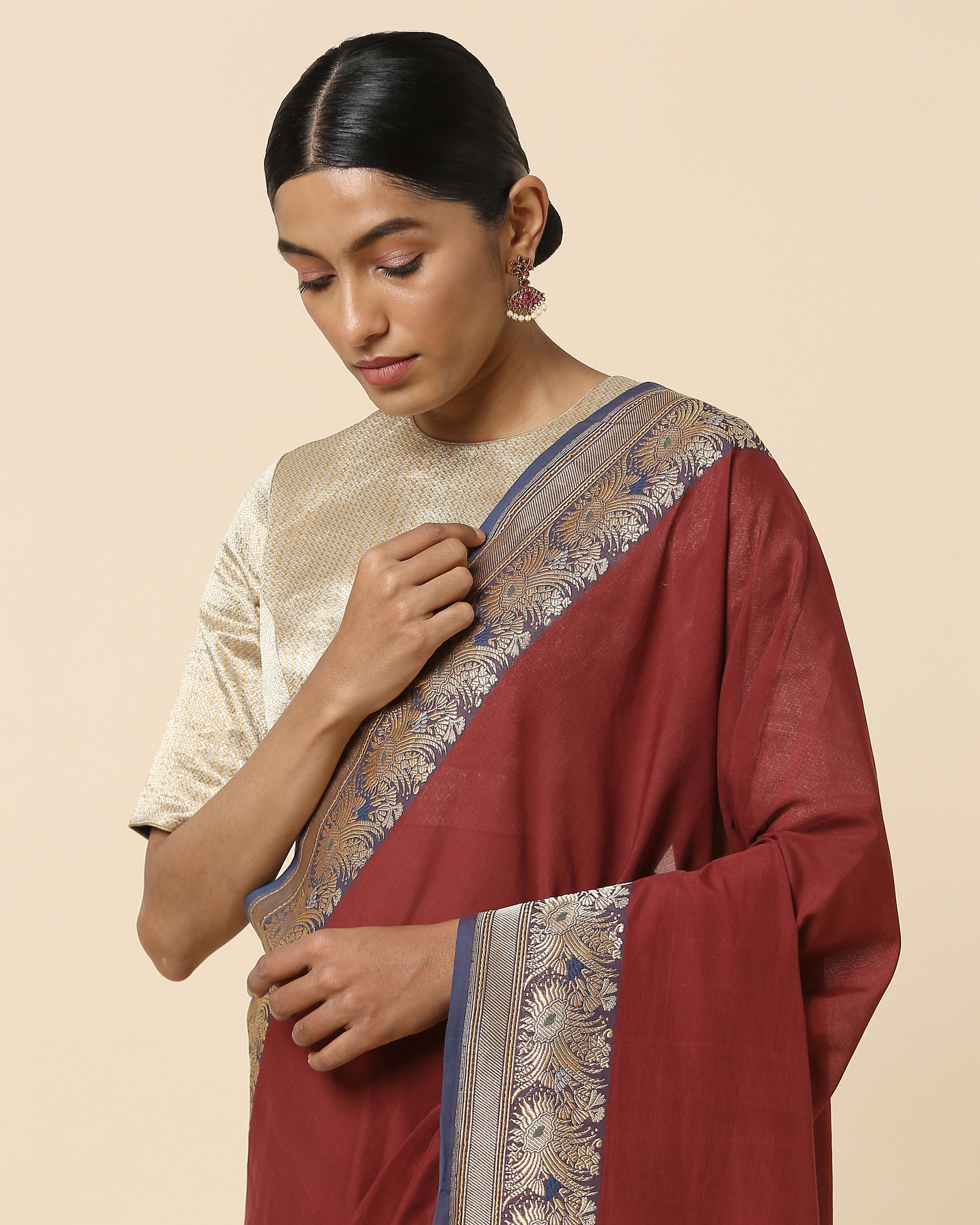 Mandra Banarasi Kadwa Cotton Saree