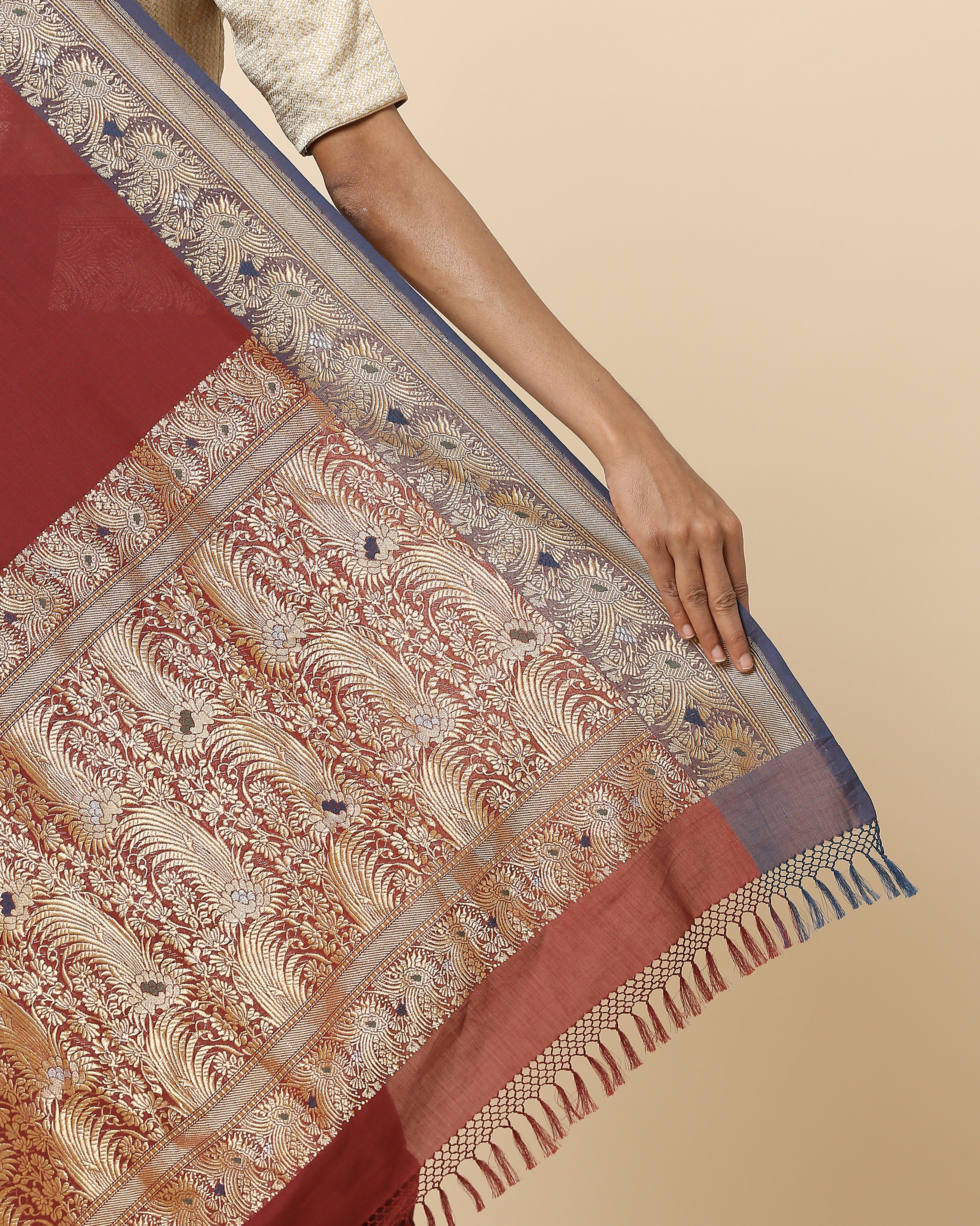 Mandra Banarasi Kadwa Cotton Saree