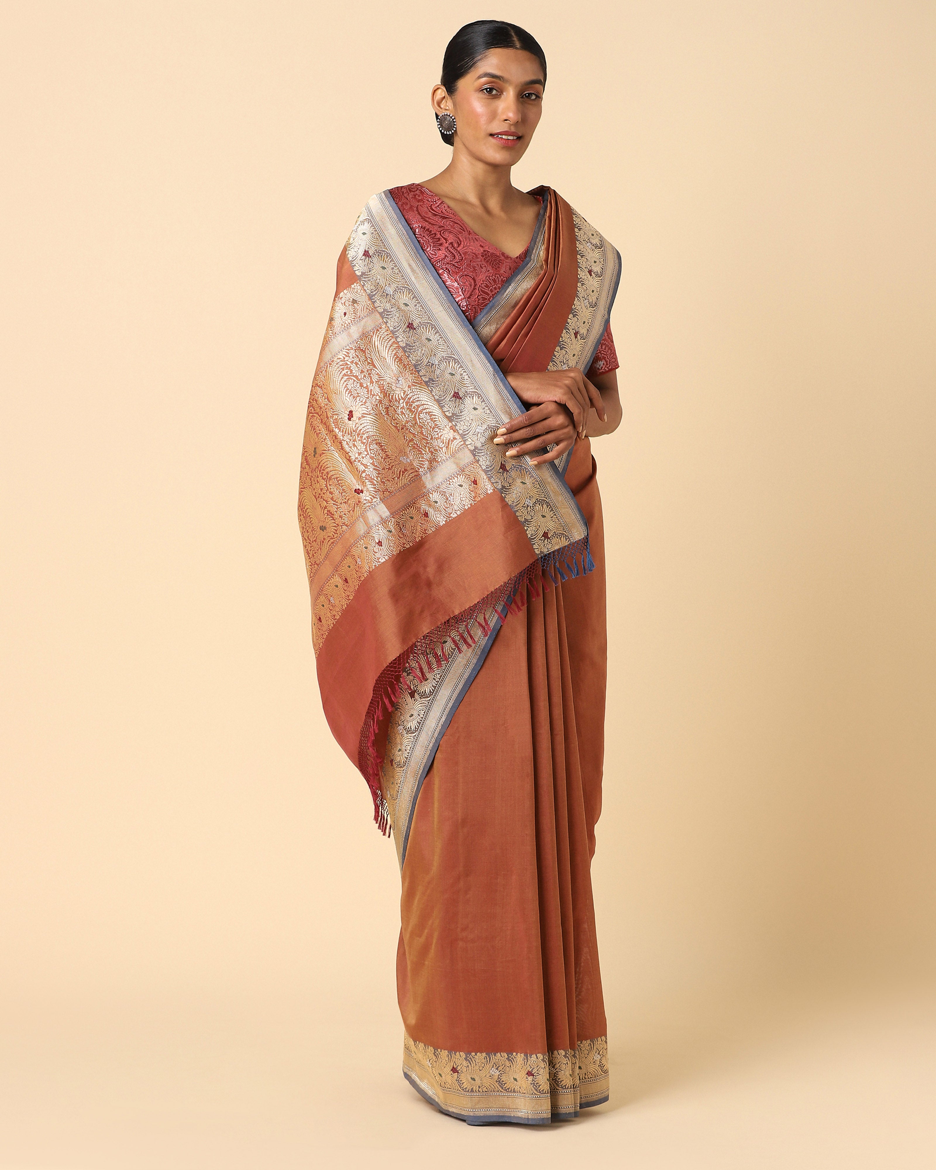 Mandra Banarasi Kadwa Cotton Saree