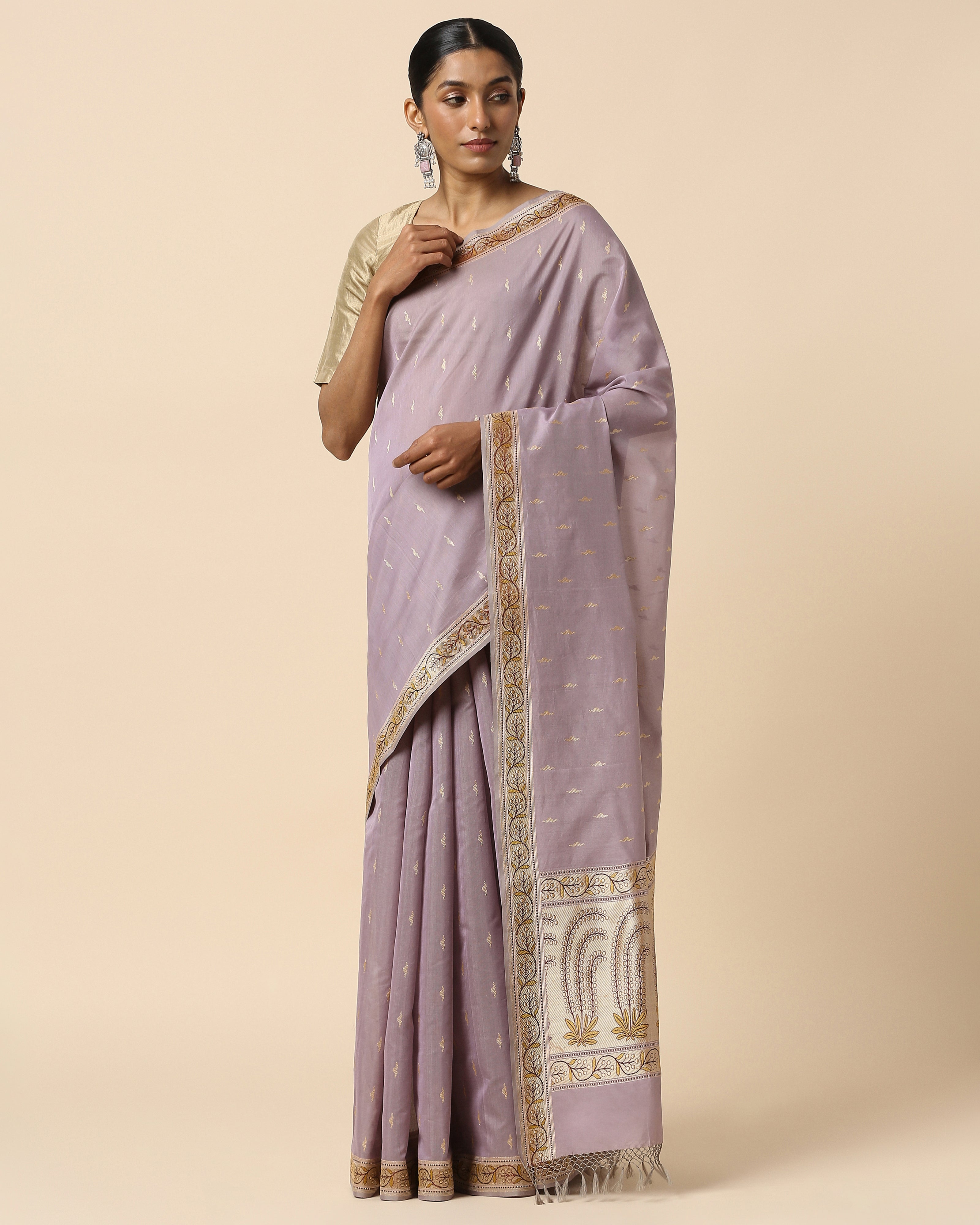Sansa Banarasi Kadwa Silk Cotton Saree