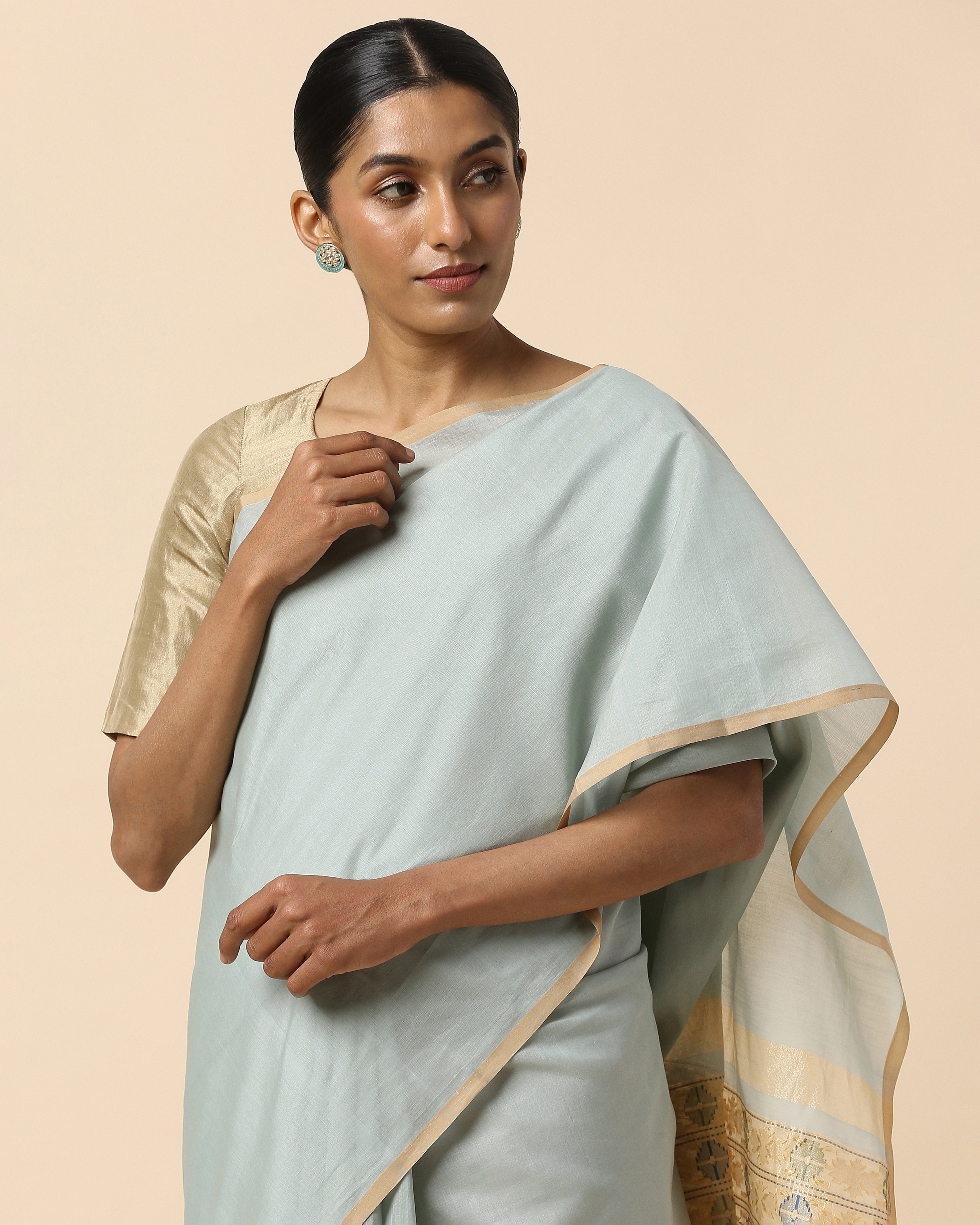 Iyra Banarasi Powdi Silk Cotton Saree