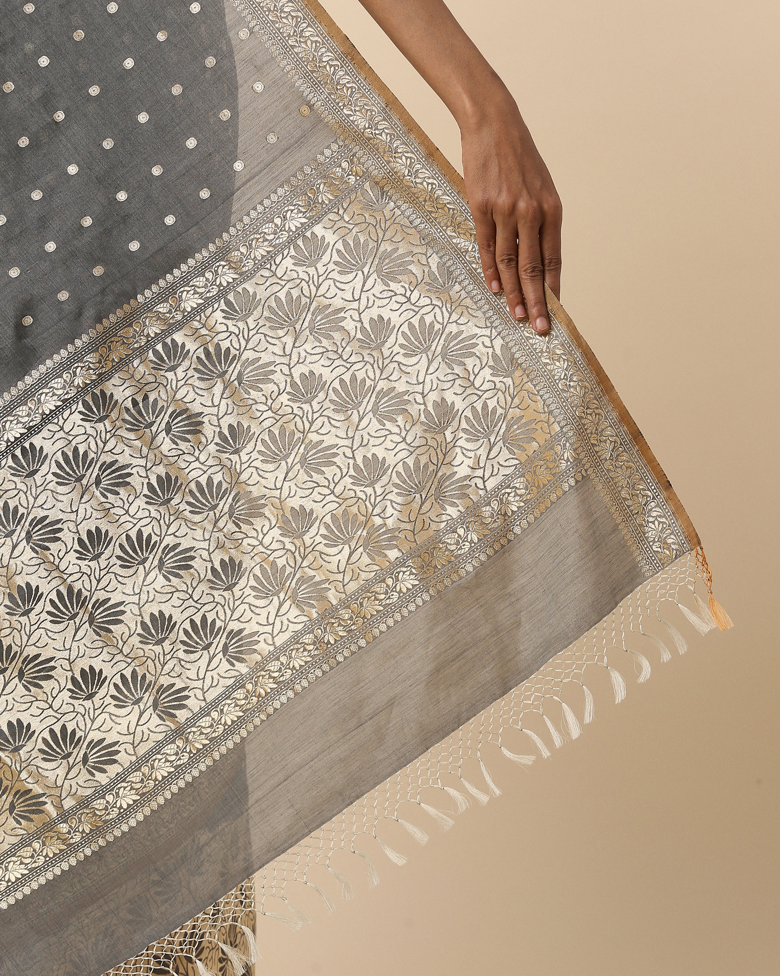 Saahil Banarasi Powdi Silk Cotton Saree