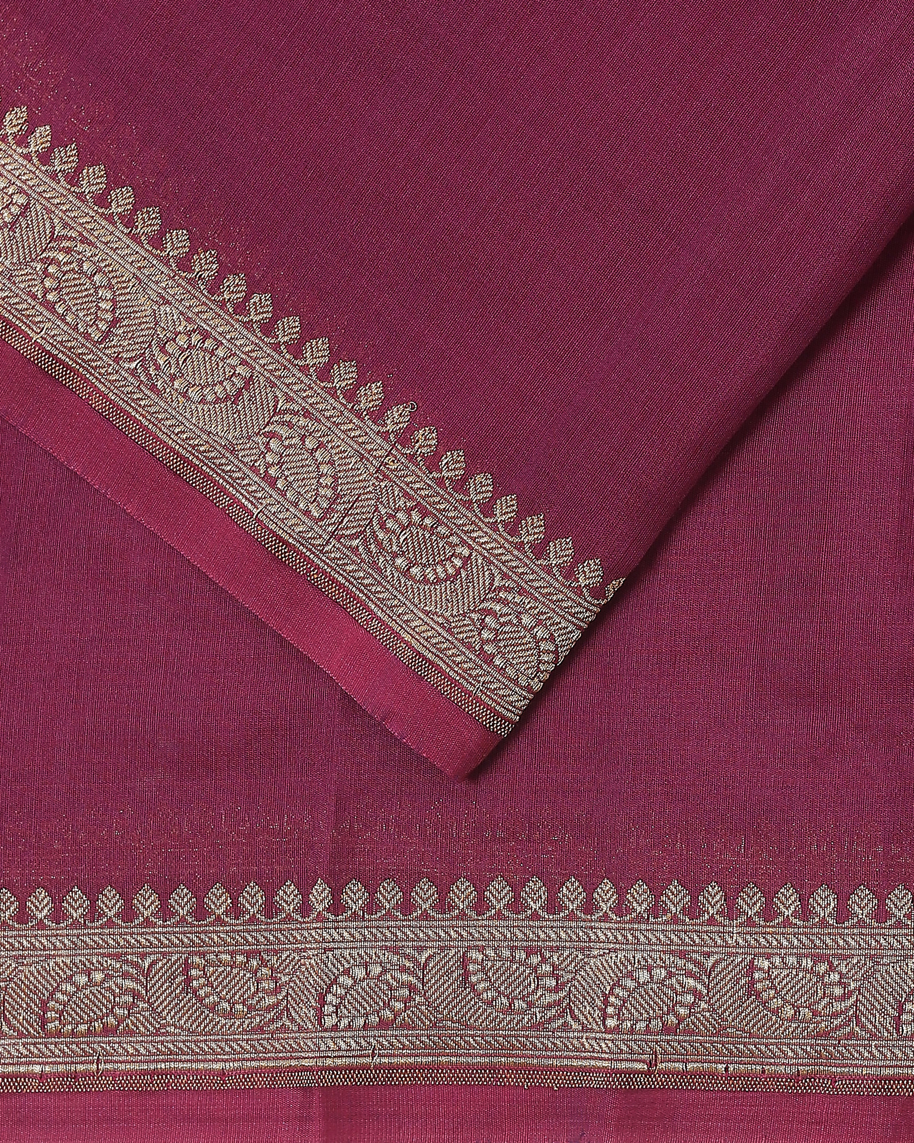 Amog Banarasi Powdi Cutwork Silk Cotton Saree