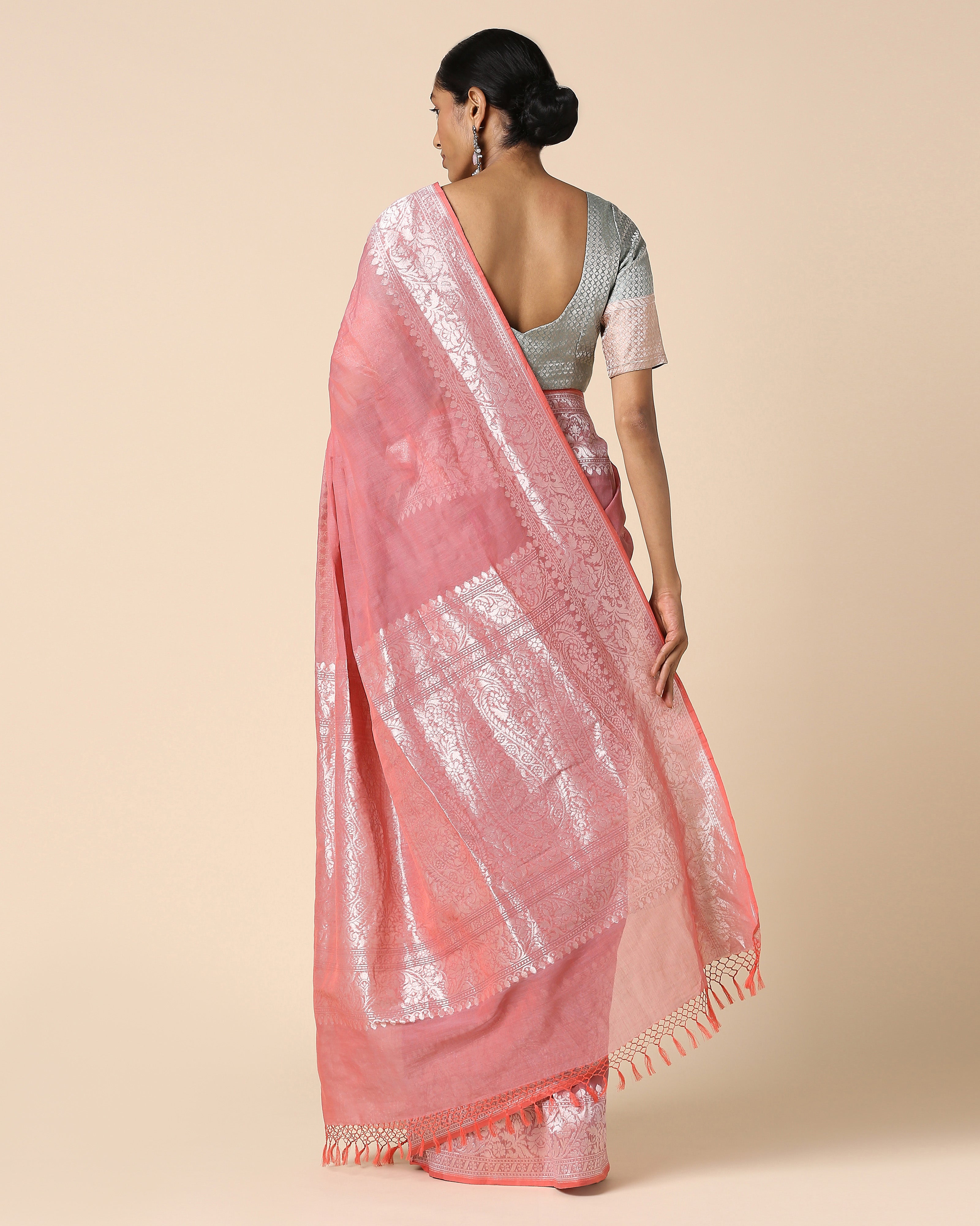 Rosa Banarasi Powdi Cotton Saree