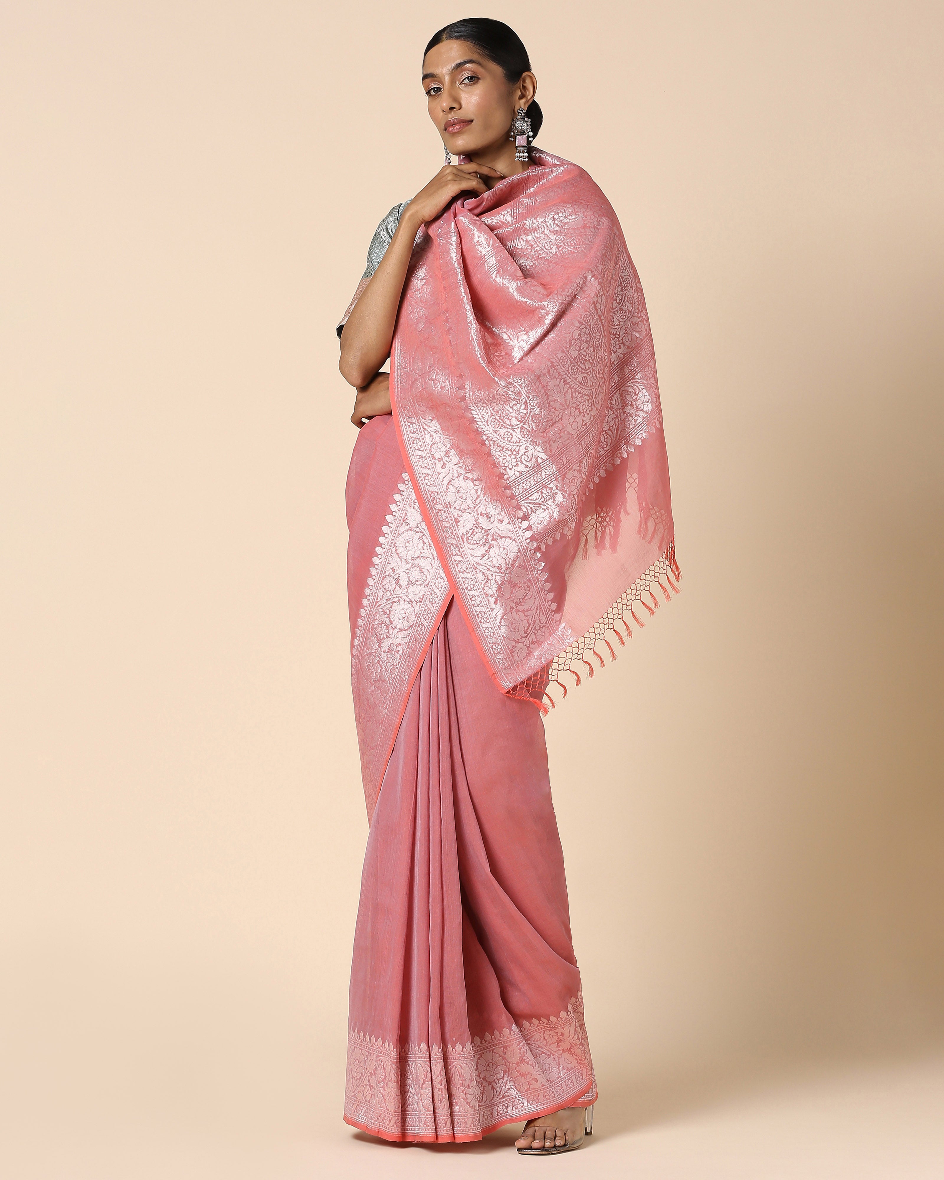 Rosa Banarasi Powdi Cotton Saree