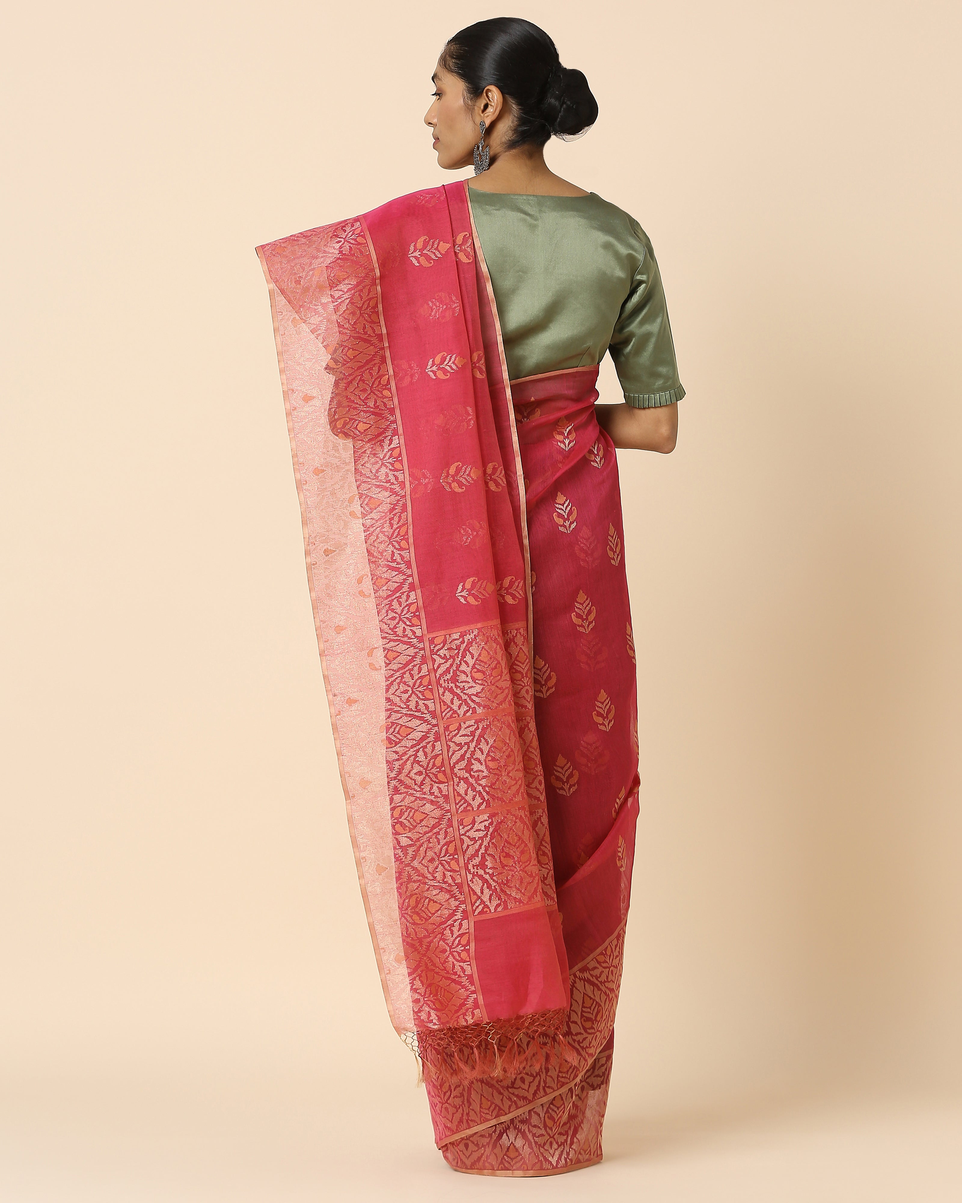 Rekha Banarasi Jamdani Cotton Saree
